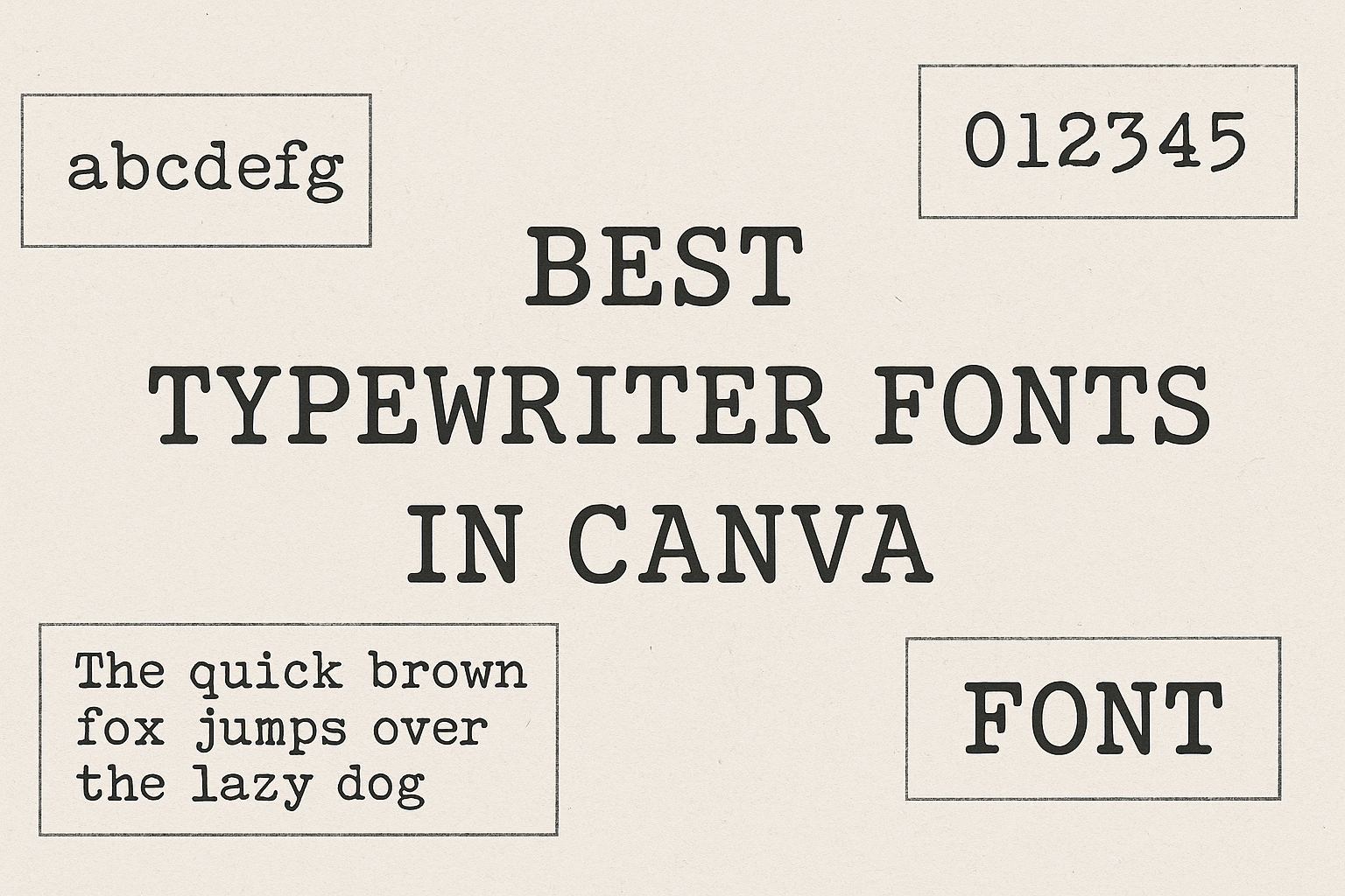 Best Typewriter Fonts in Canva