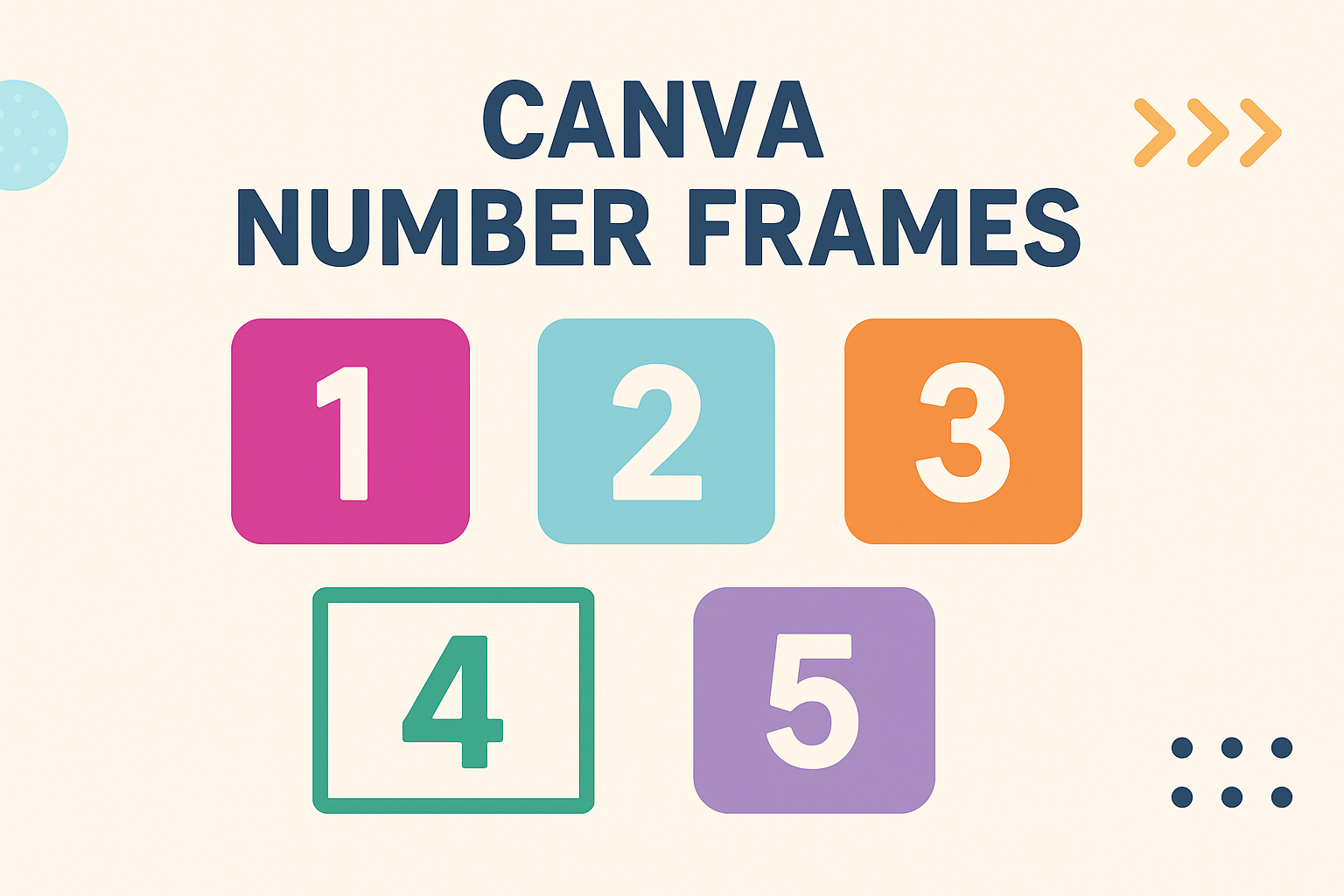 Canva Number Frames