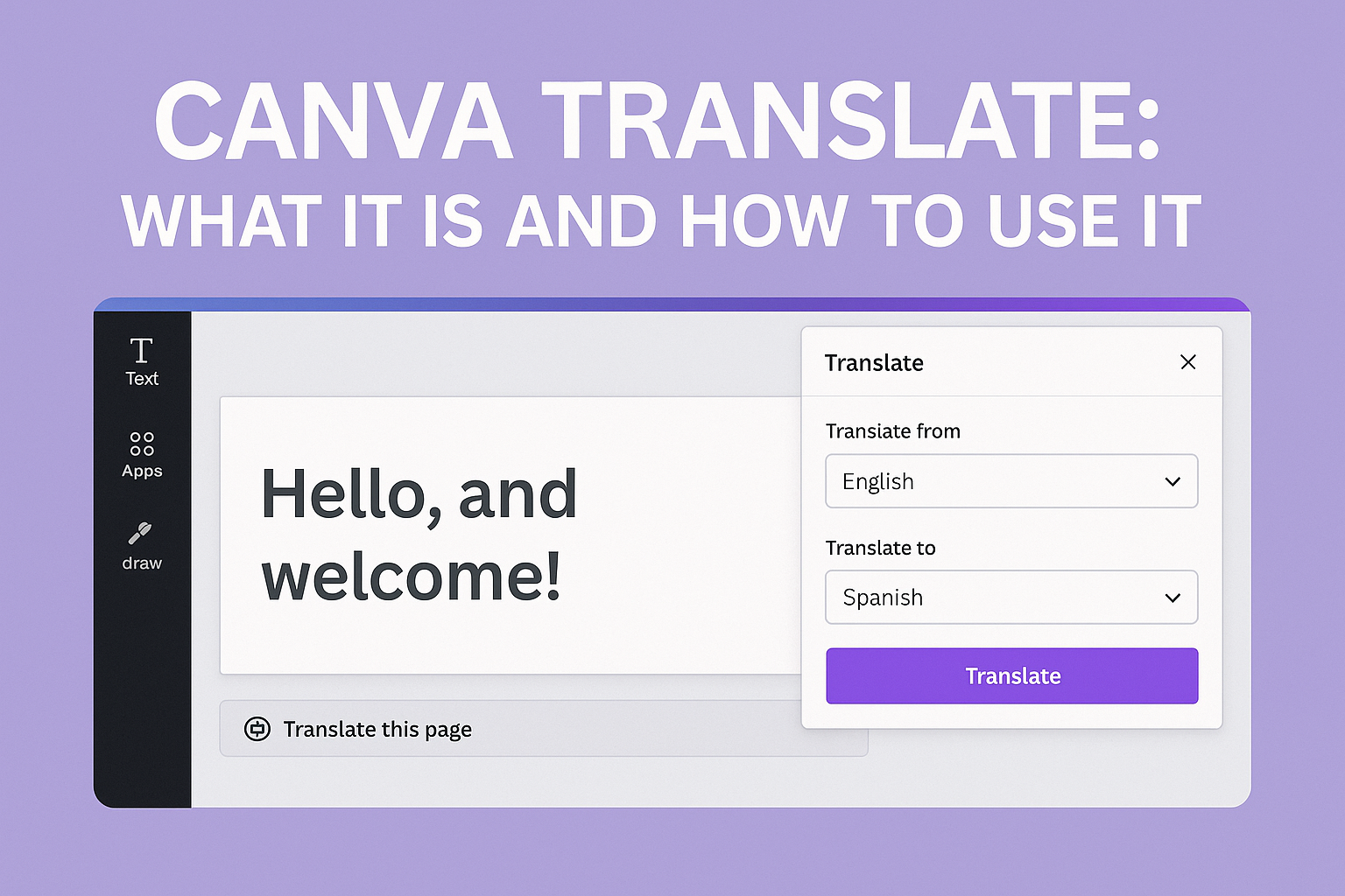 Canva Translate What It Is and How to Use It
