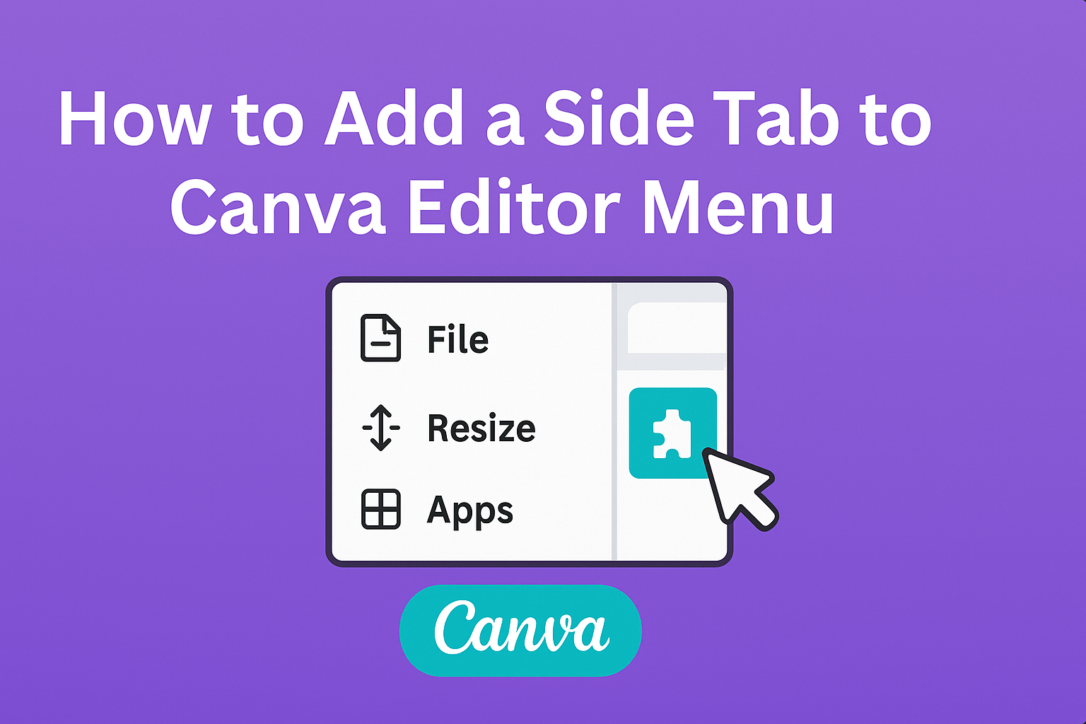 How to Add a Side Tab to Canva Editor Menu