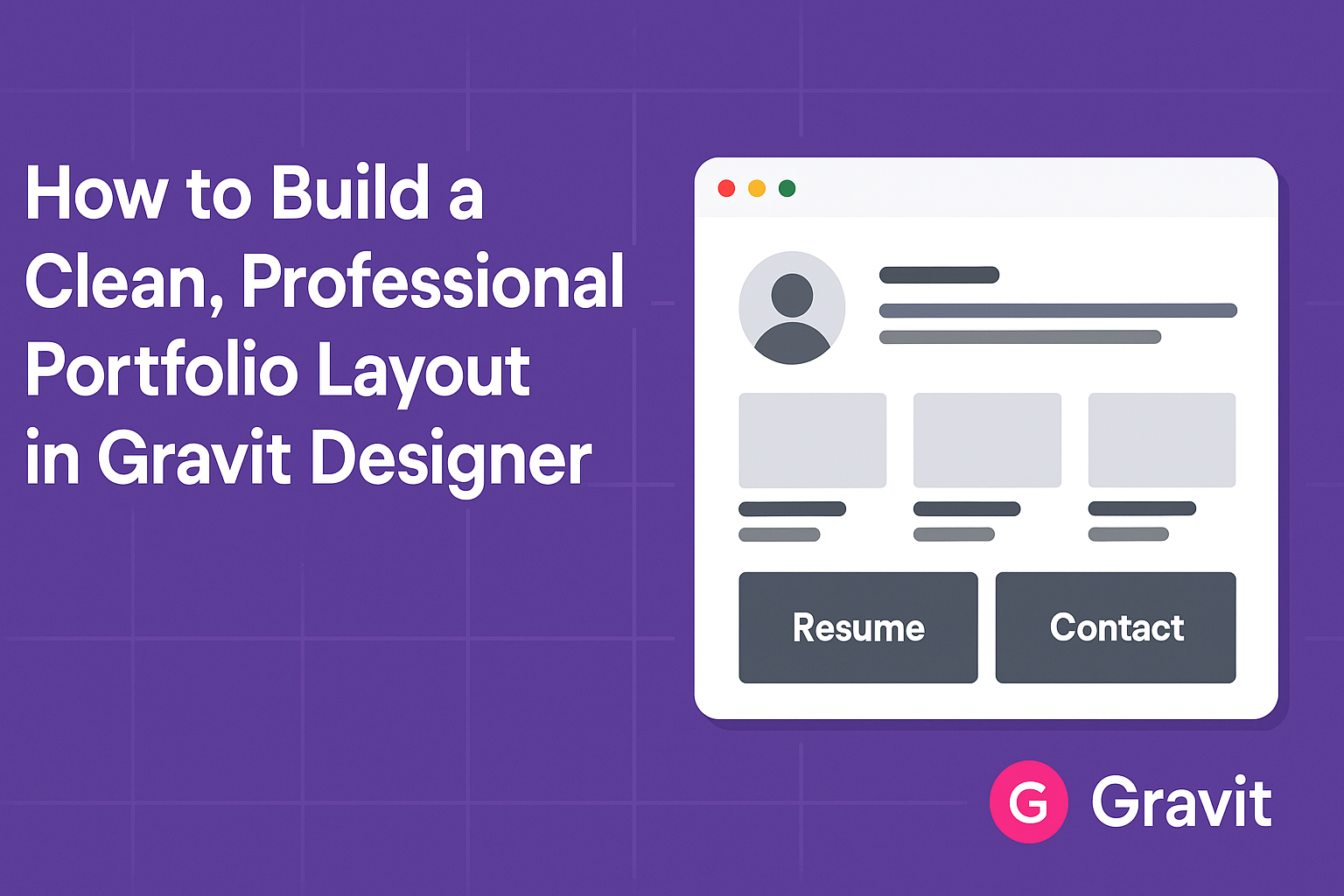 How to Build a Clean, Professional Portfolio Layout in Gravit Designer