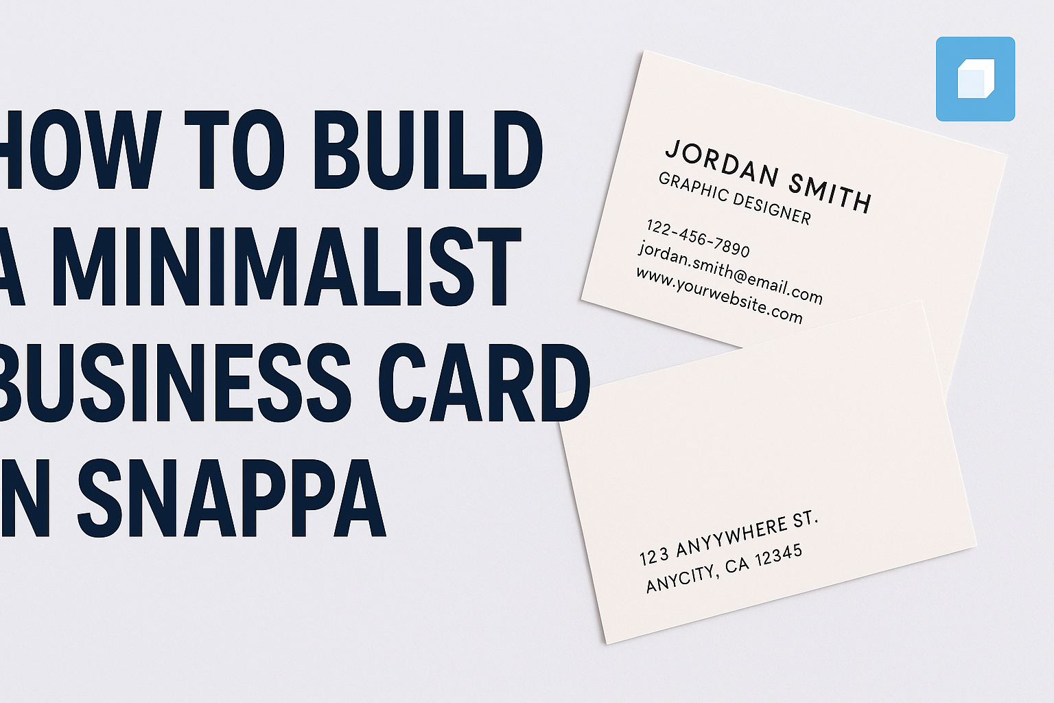 How to Build a Minimalist Business Card in Snappa