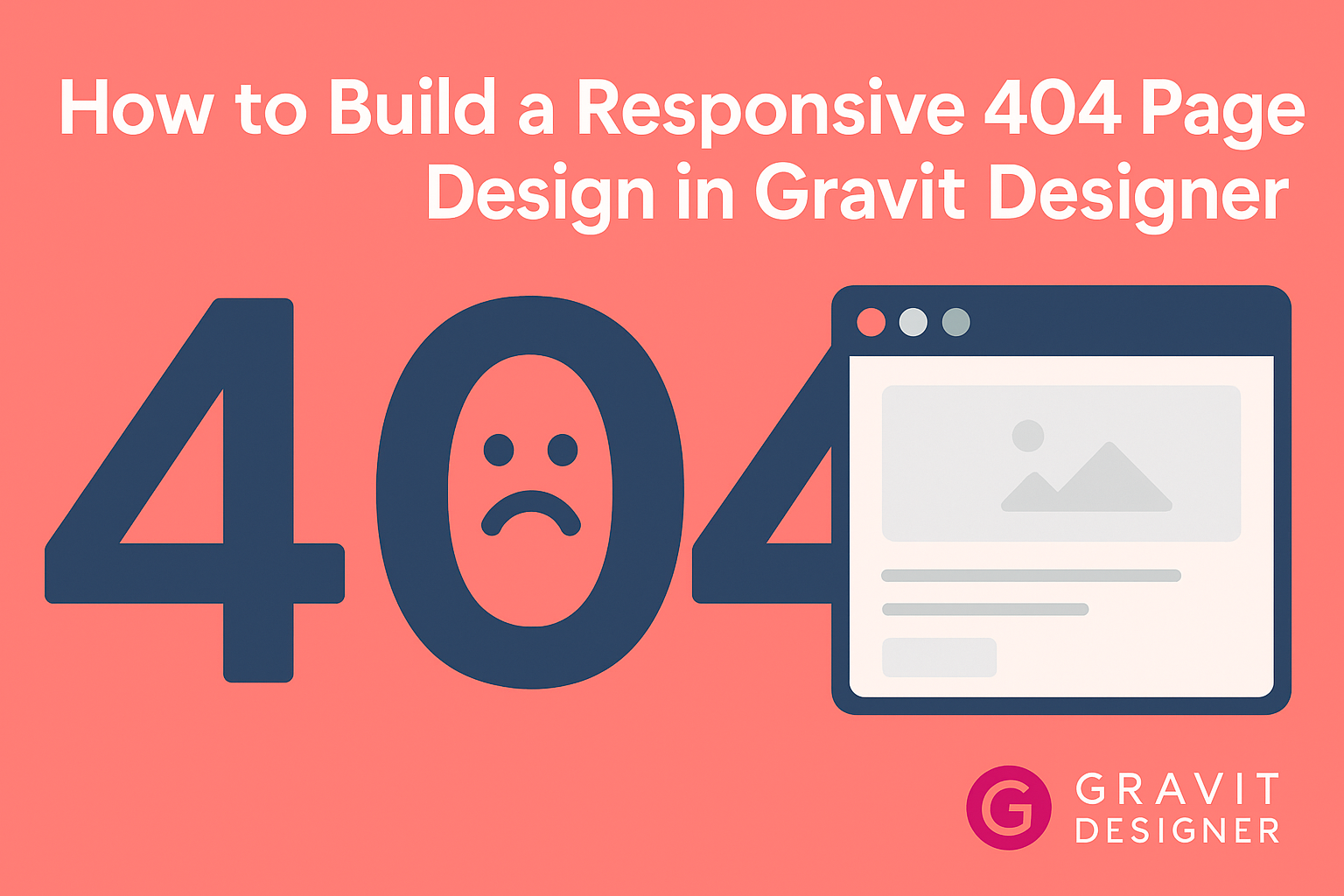 How to Build a Responsive 404 Page Design in Gravit Designer