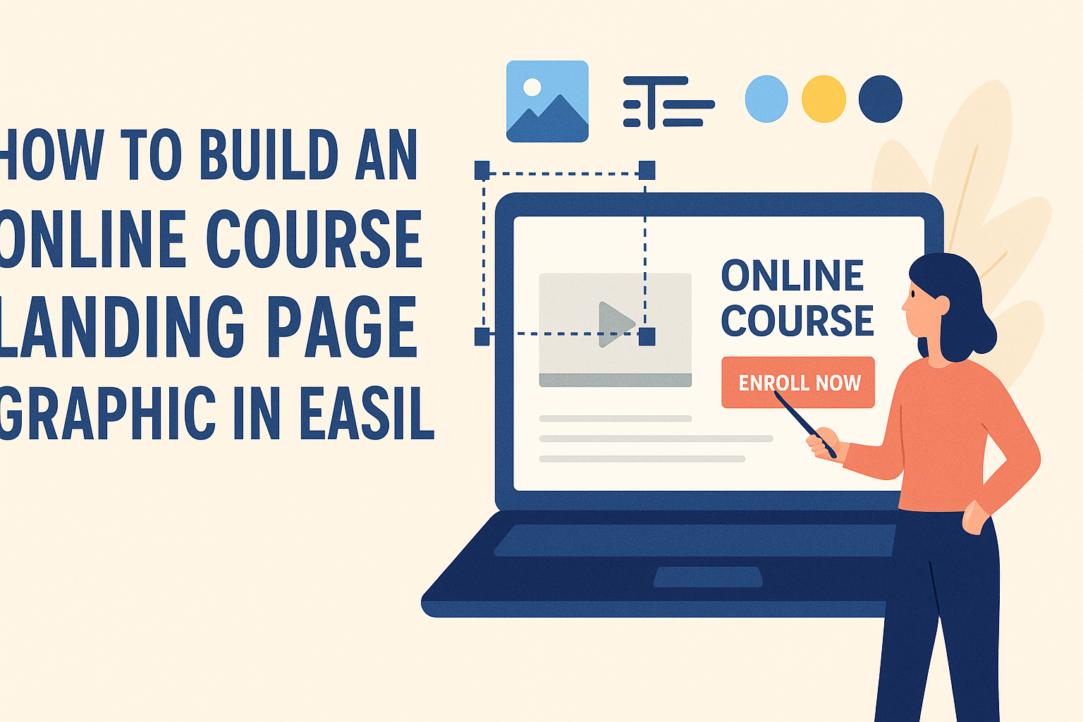 How to Build an Online Course Landing Page Graphic in Easil