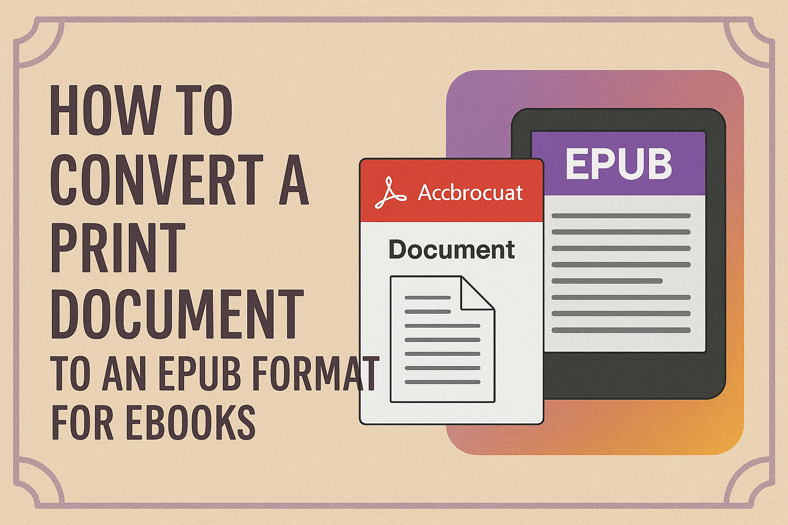 How to Convert a Print Document to an EPUB Format for eBooks