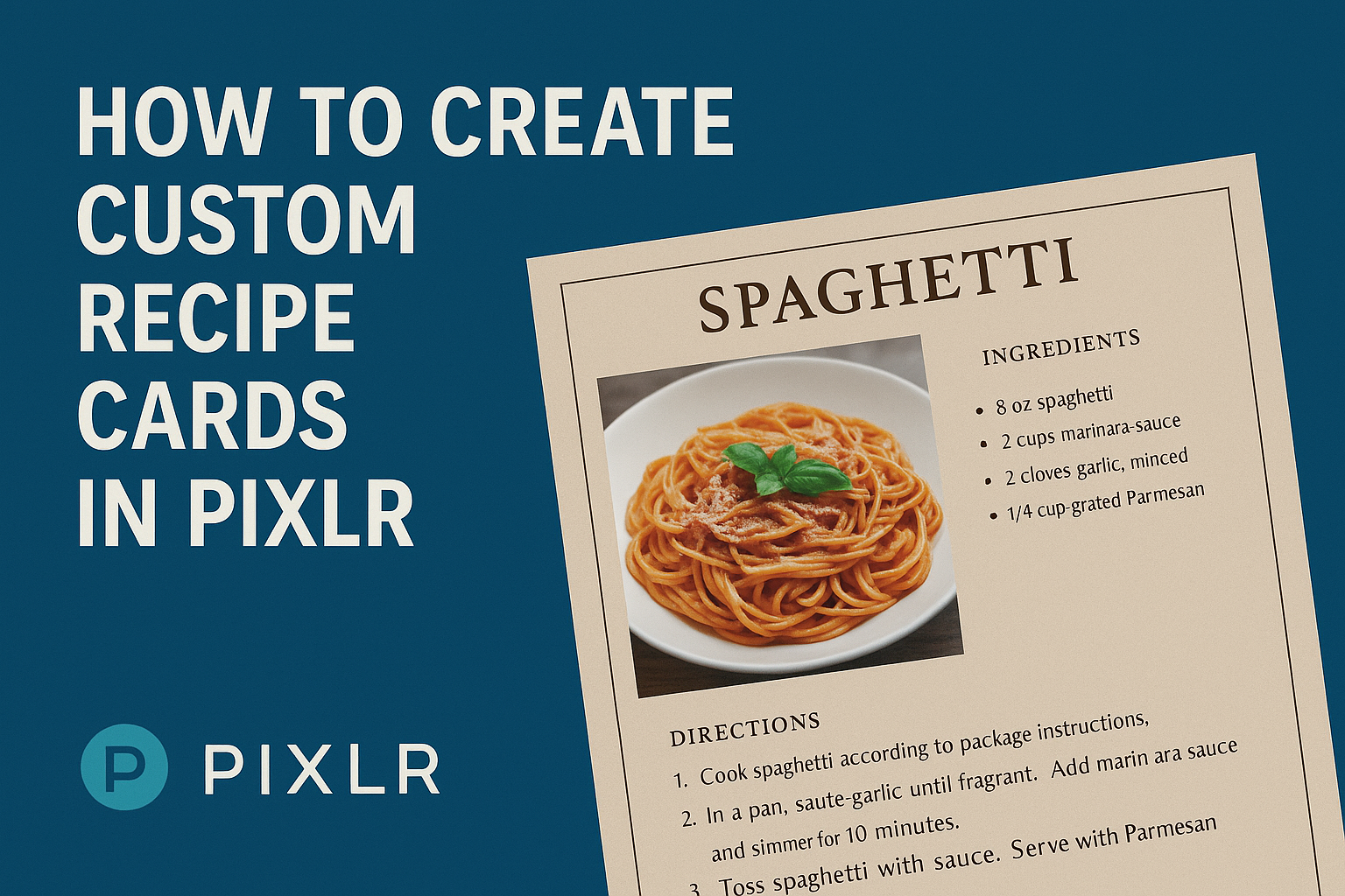 How to Create Custom Recipe Cards in Pixlr