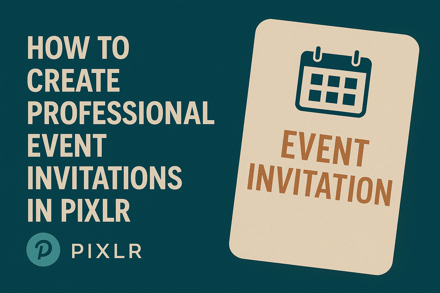 How to Create Professional Event Invitations in Pixlr