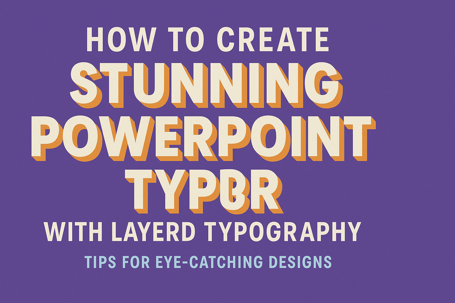 How to Create Stunning PowerPoint Slides with Layered Typography