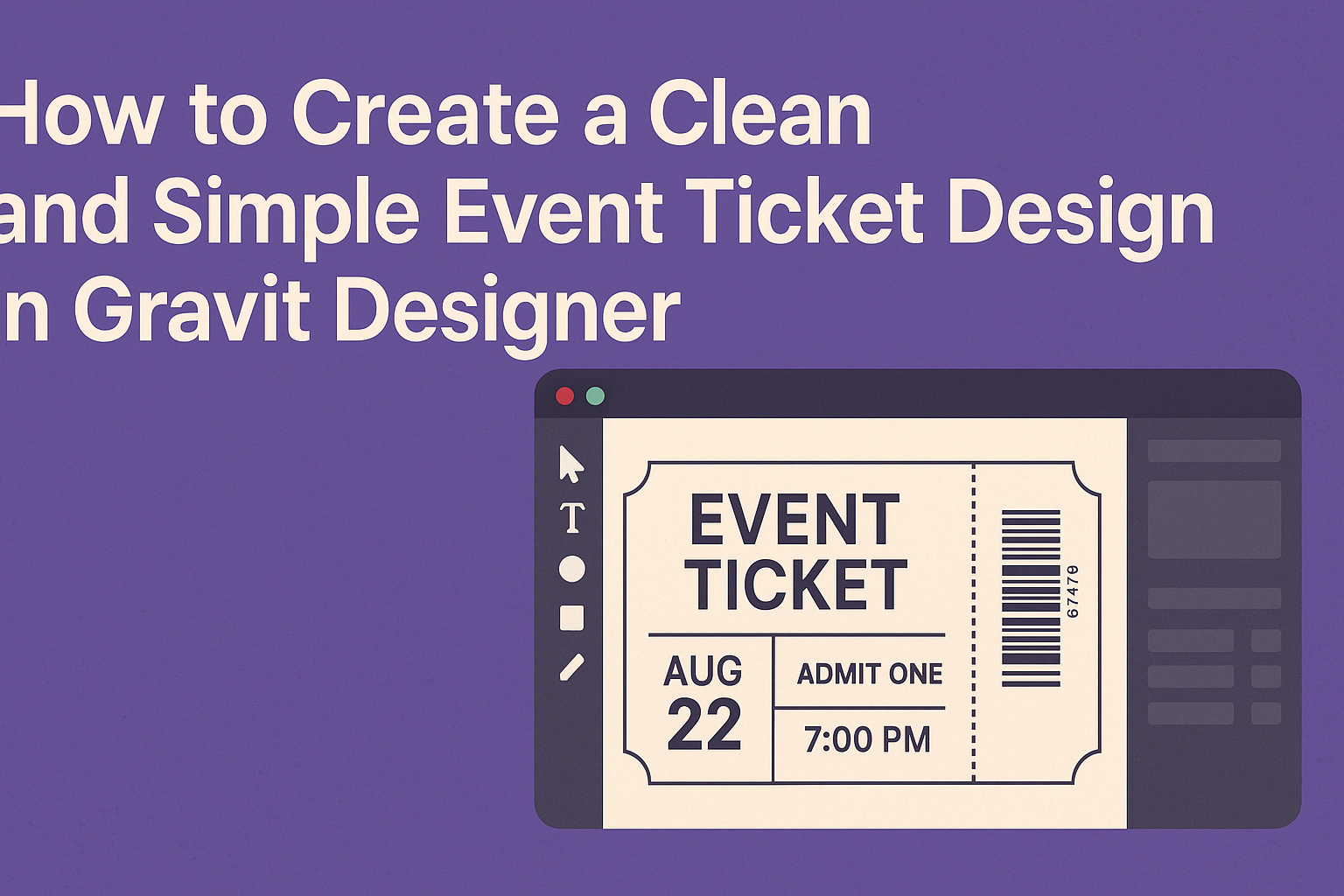 How to Create a Clean and Simple Event Ticket Design in Gravit Designer