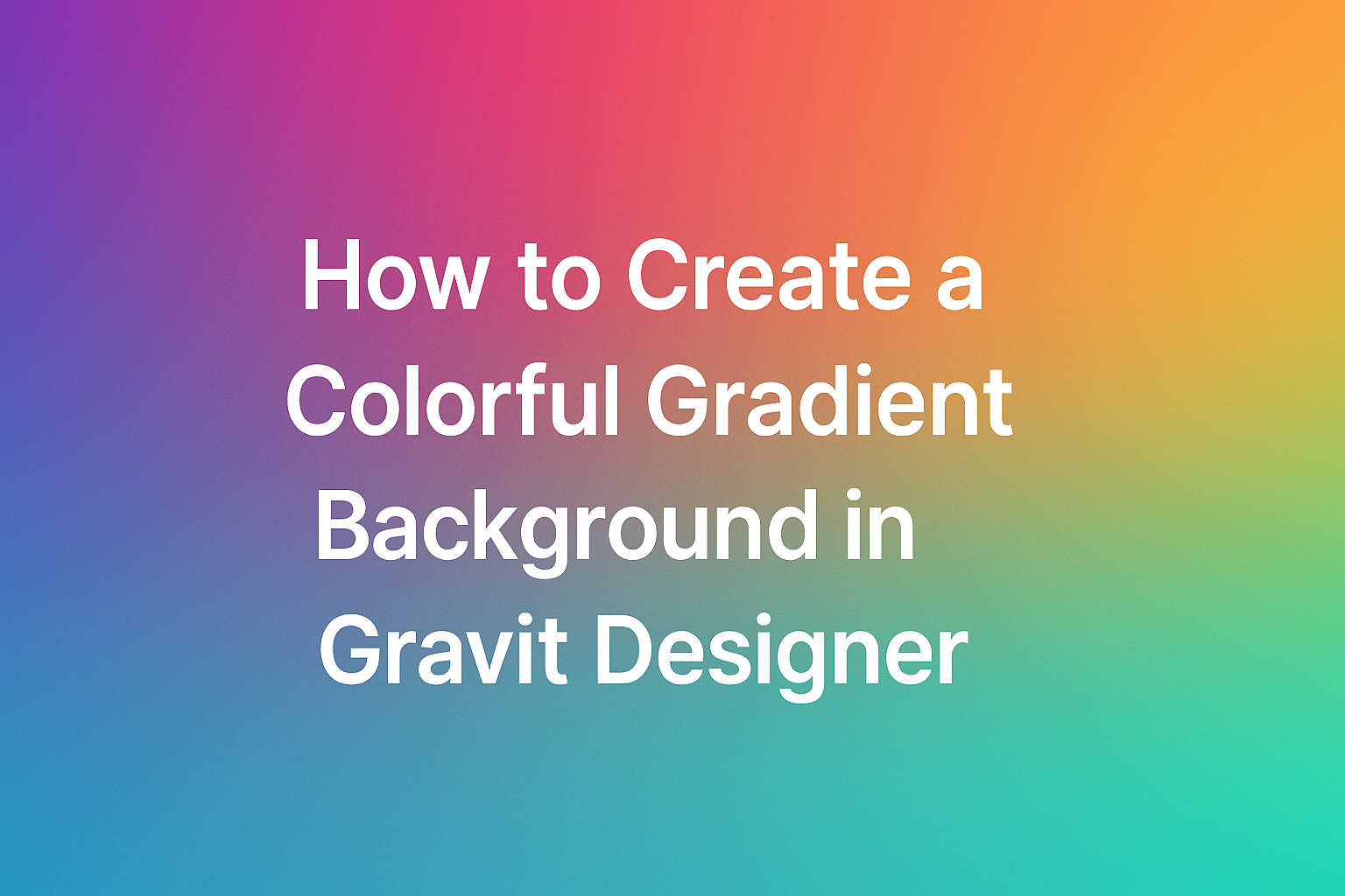 How to Create a Colorful Gradient Background in Gravit Designer