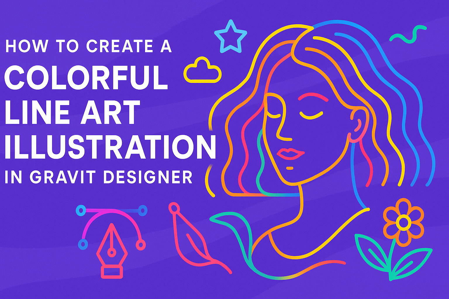 How to Create a Colorful Line Art Illustration in Gravit Designer