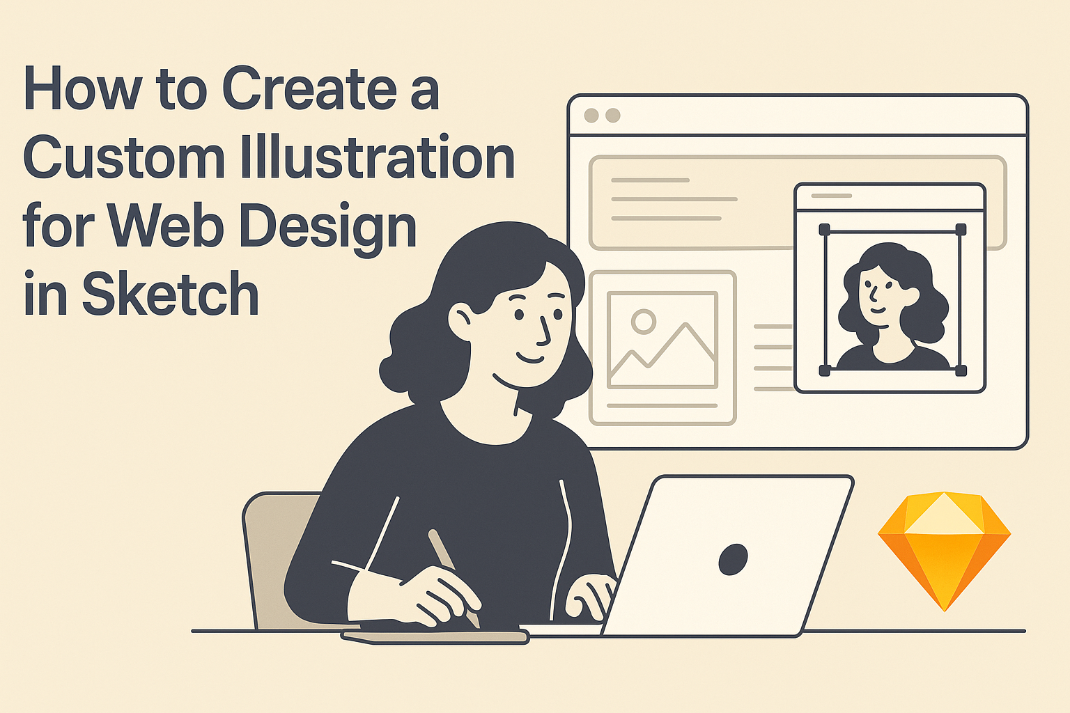 How to Create a Custom Illustration for Web Design in Sketch