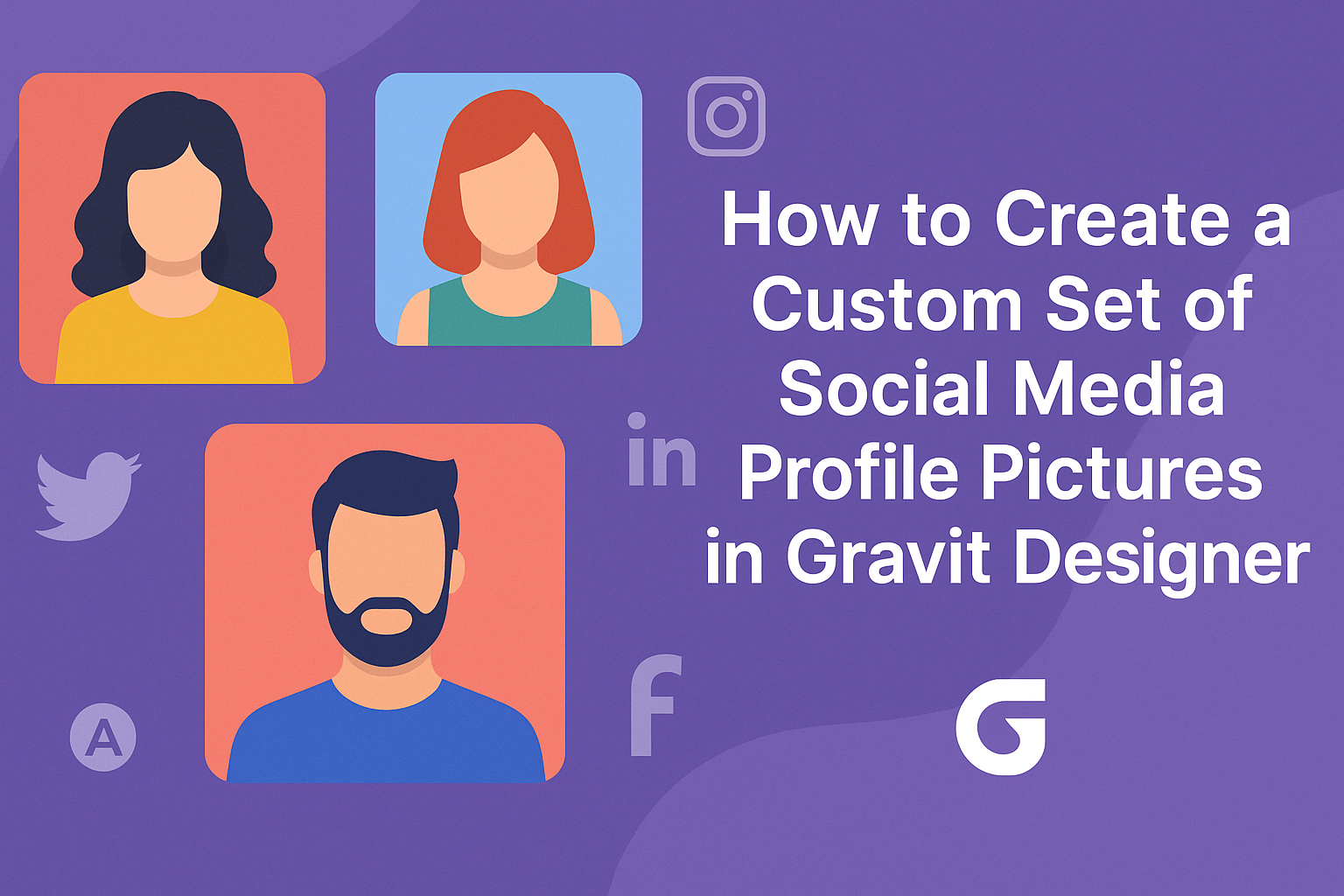 How to Create a Custom Set of Social Media Profile Pictures in Gravit Designer