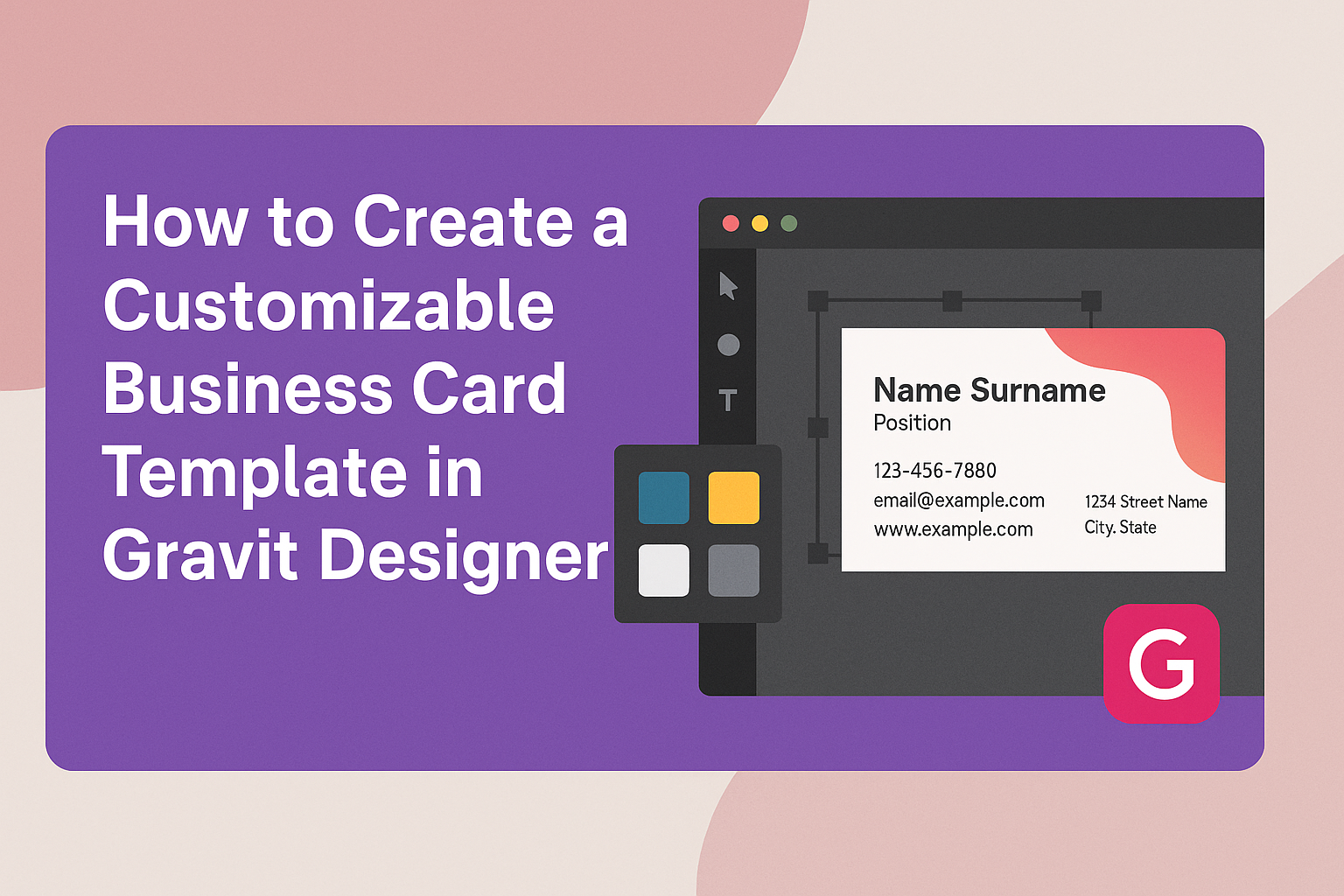 How to Create a Customizable Business Card Template in Gravit Designer