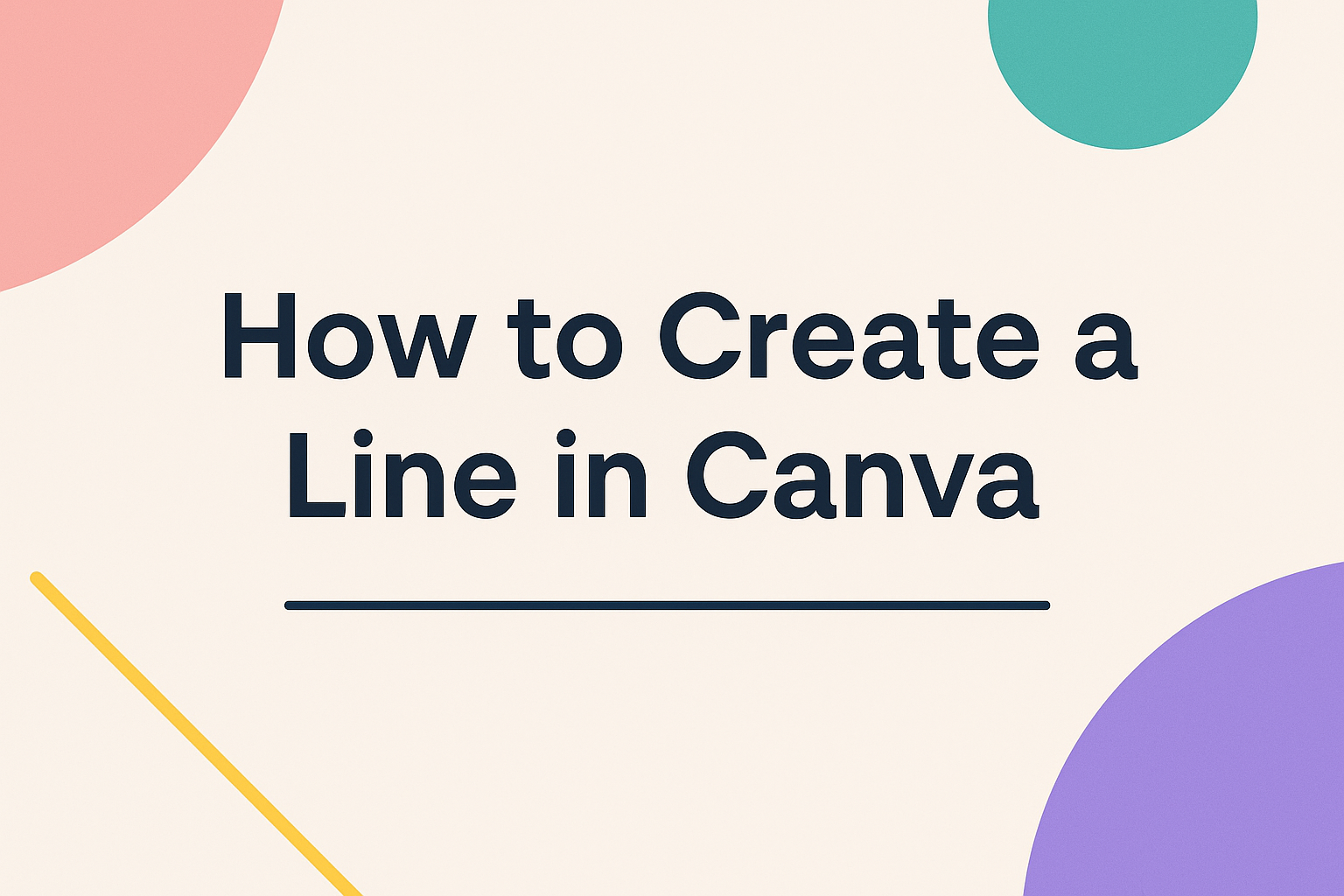 How to Create a Line in Canva