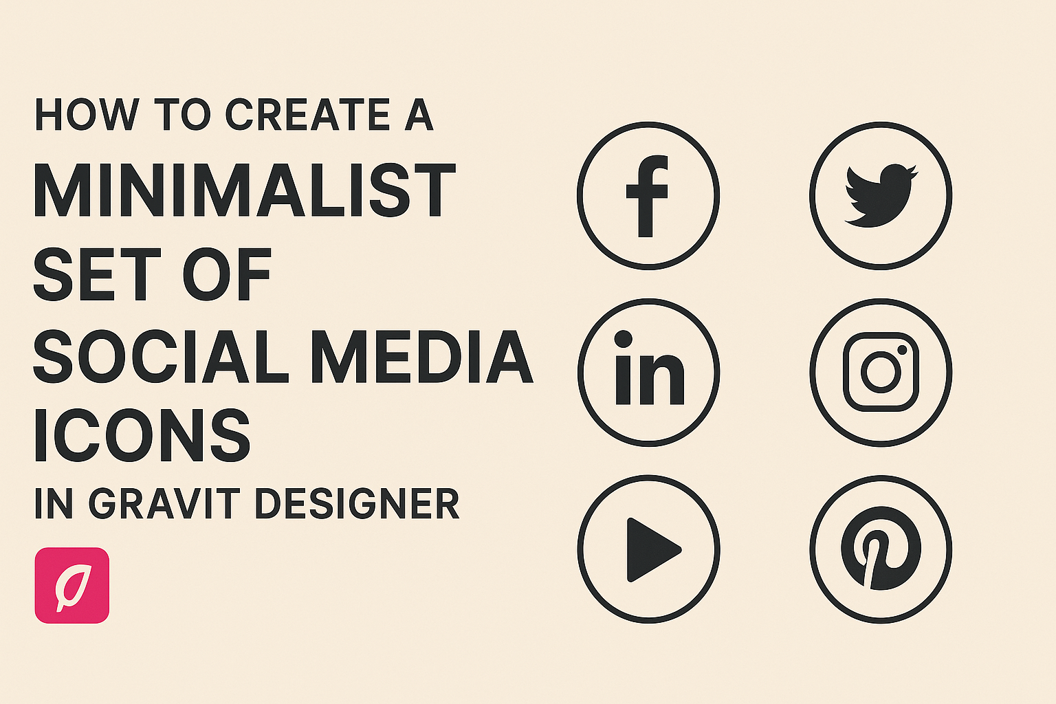 How to Create a Minimalist Set of Social Media Icons in Gravit Designer