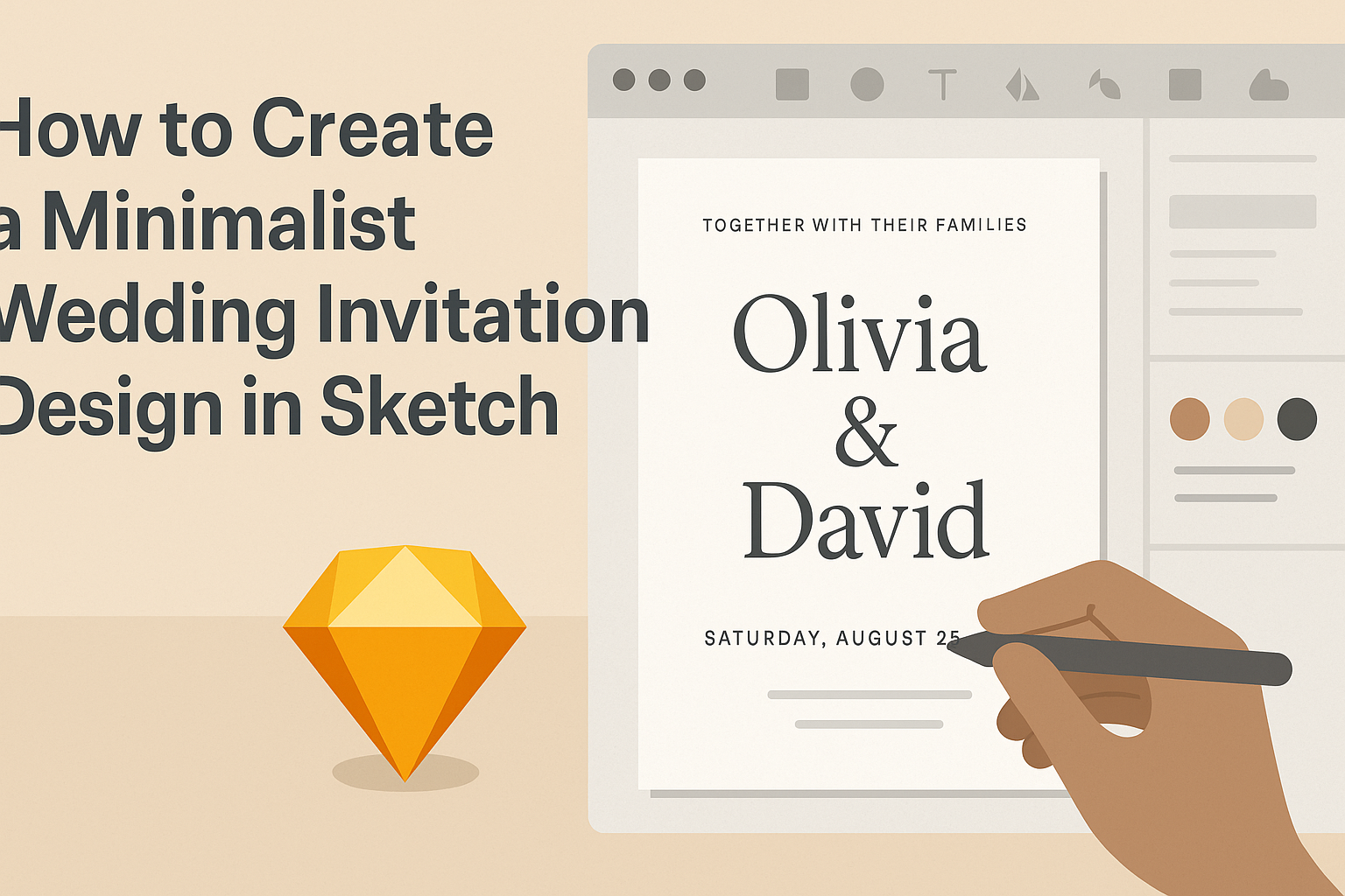 How to Create a Minimalist Wedding Invitation Design in Sketch