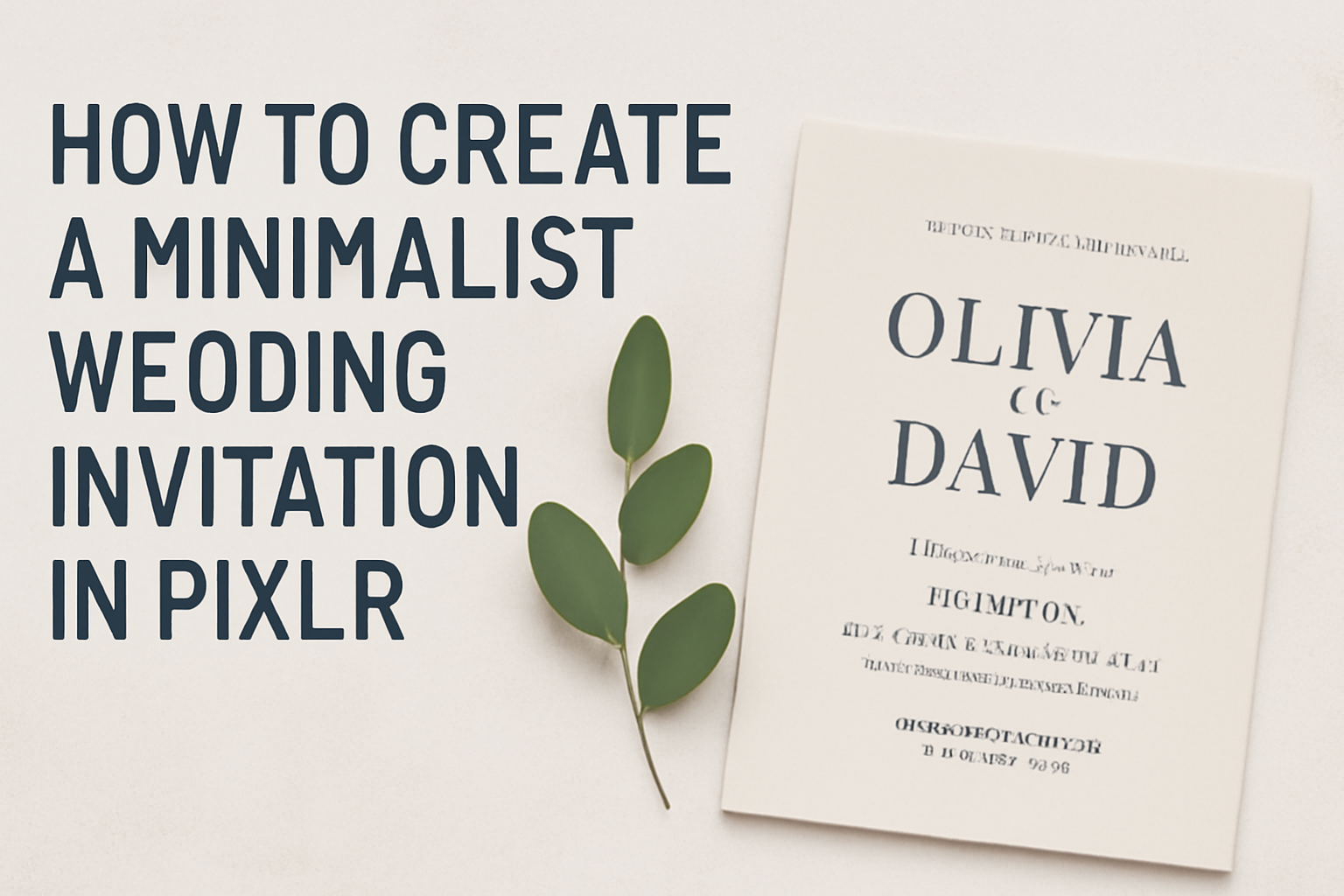 How to Create a Minimalist Wedding Invitation in Pixlr