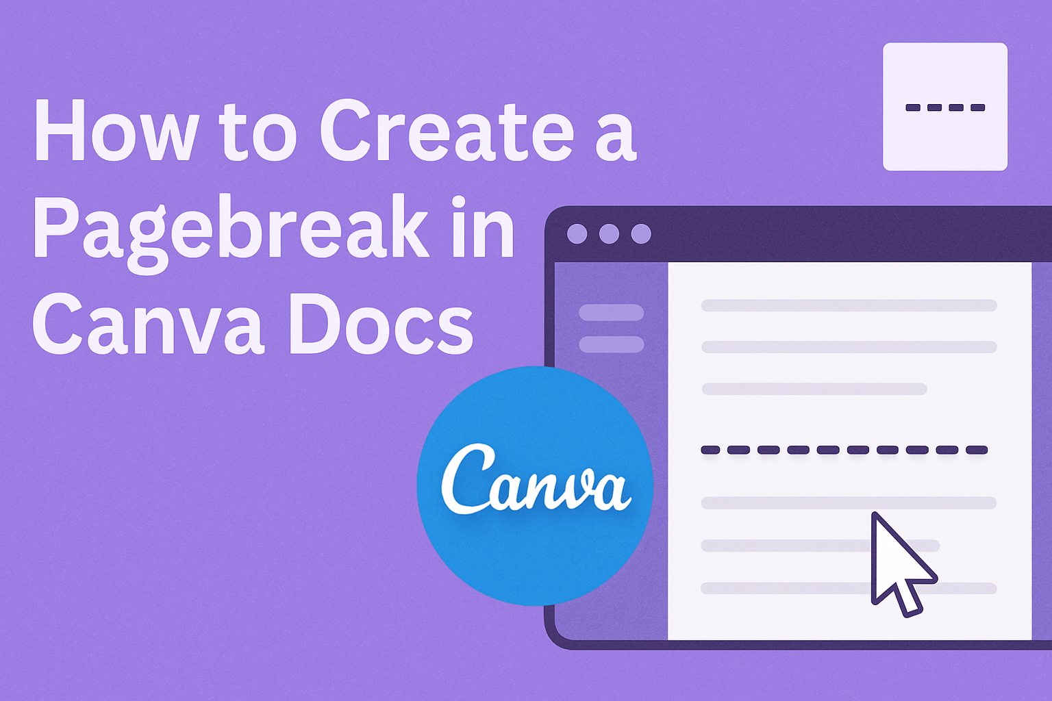 How to Create a Pagebreak in Canva Docs