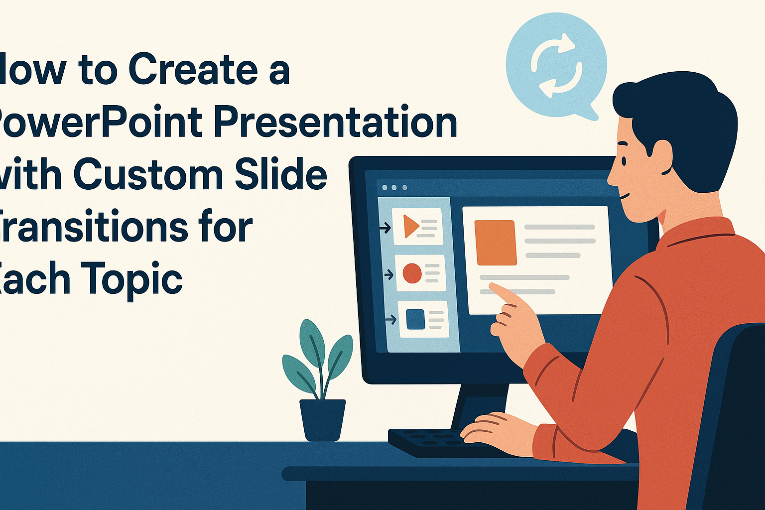 How to Create a PowerPoint Presentation with Custom Slide Transitions for Each Topic