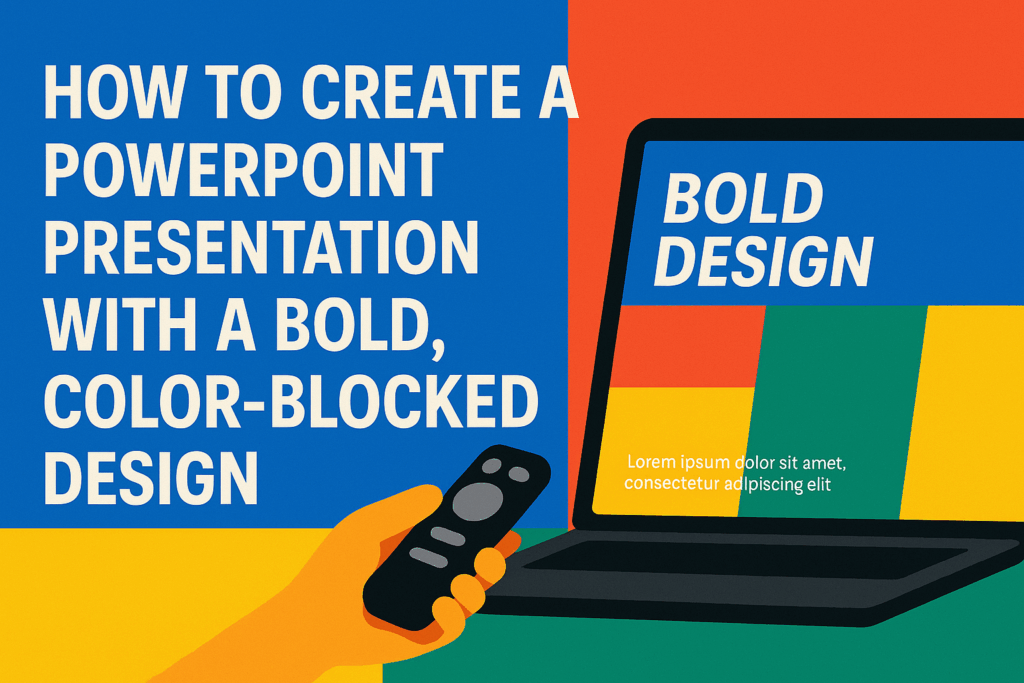 How to Create a PowerPoint Presentation with a Bold, Color-Blocked Design