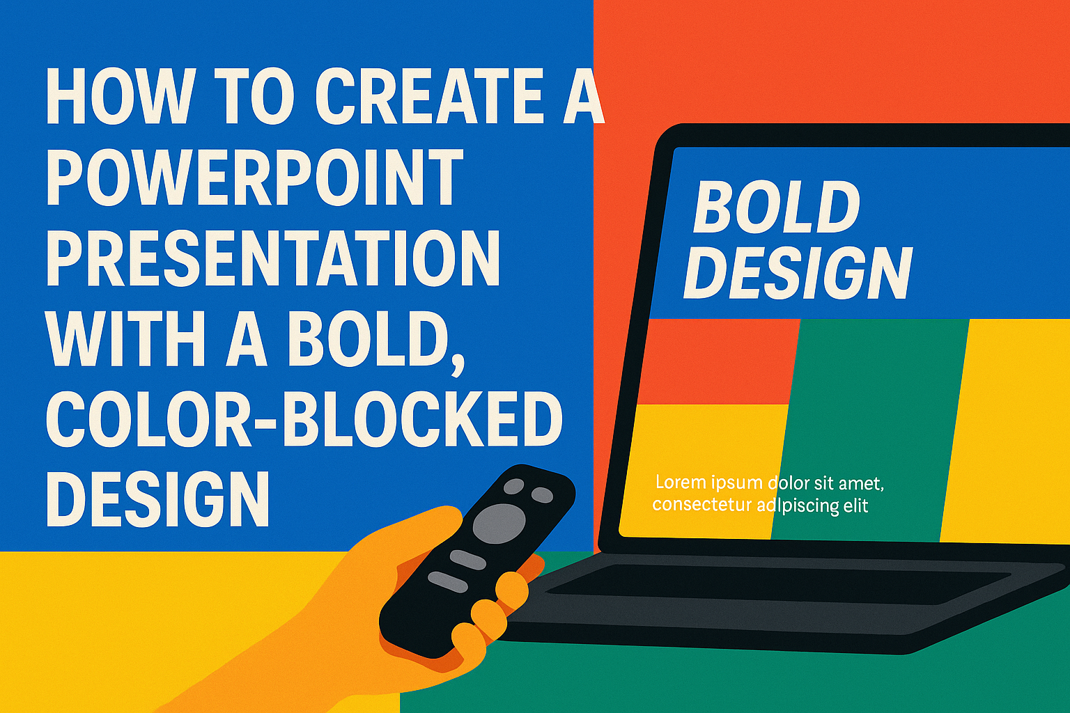 How to Create a PowerPoint Presentation with a Bold, Color-Blocked Design