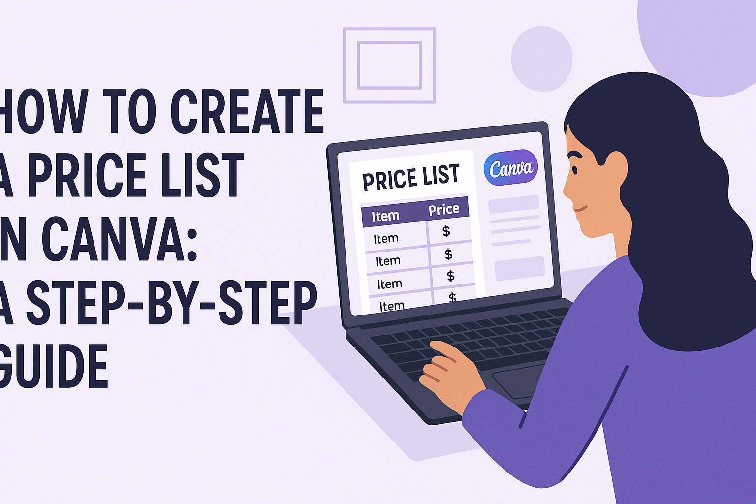 How to Create a Price List in Canva