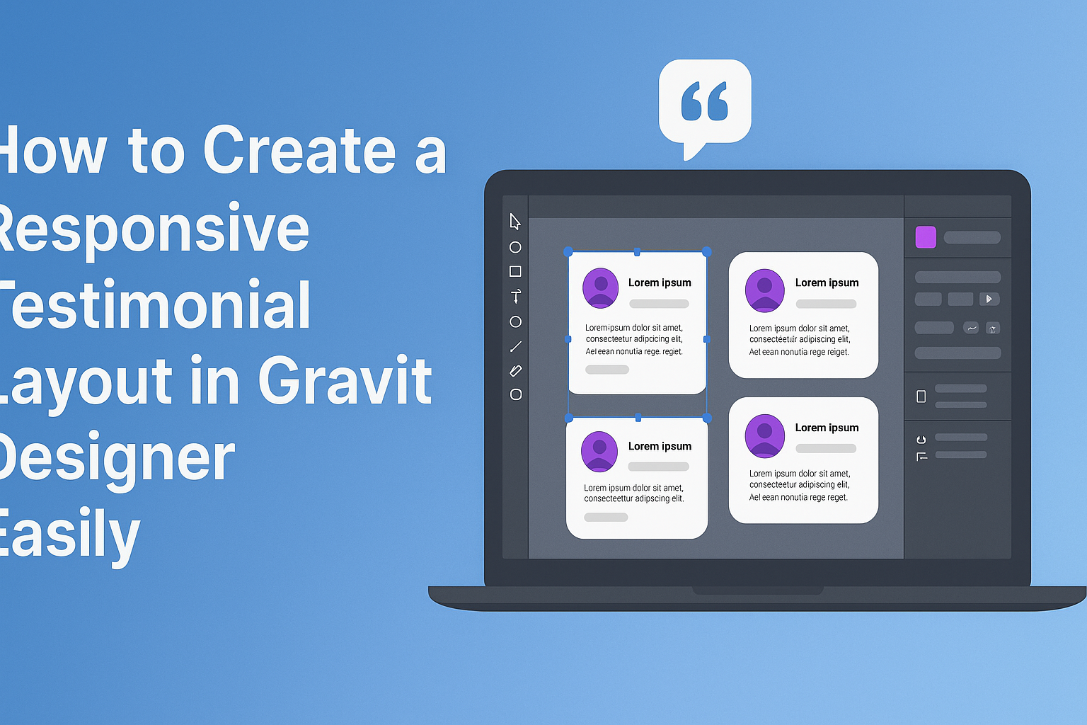 How to Create a Responsive Testimonial Layout in Gravit Designer Easily