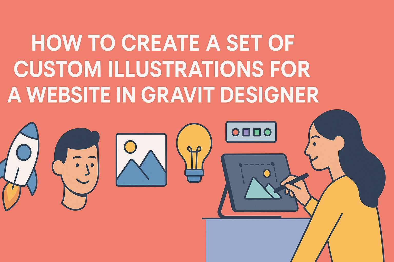 How to Create a Set of Custom Illustrations for a Website in Gravit Designer