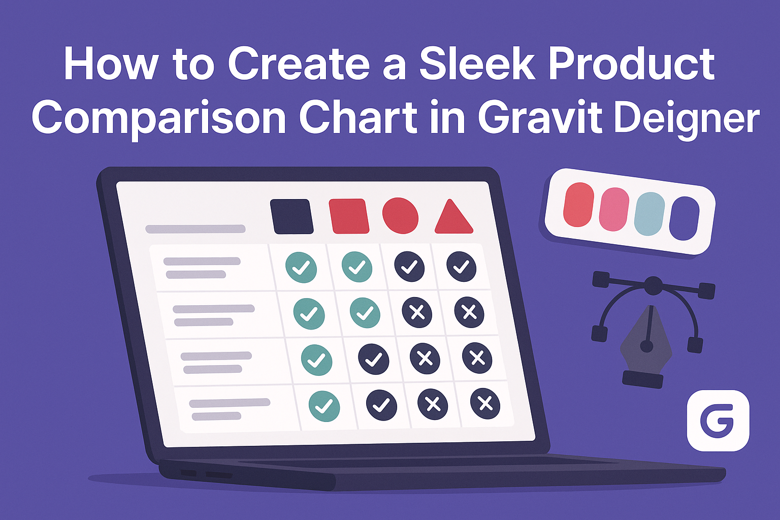 How to Create a Sleek Product Comparison Chart in Gravit Designer