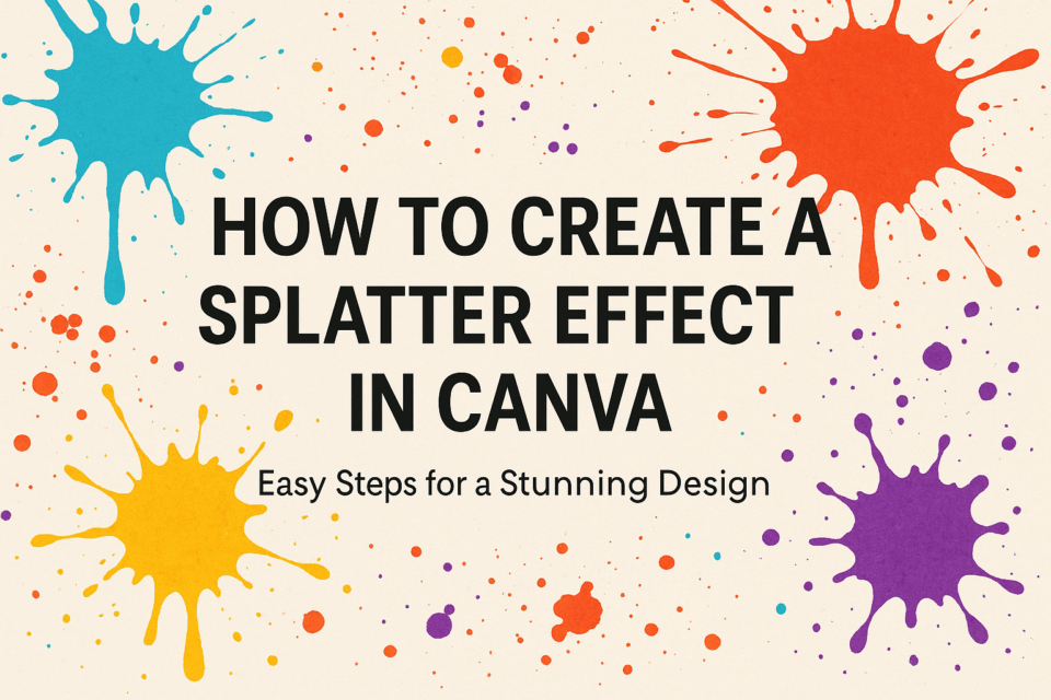 How to Create a Splatter Effect in Canva