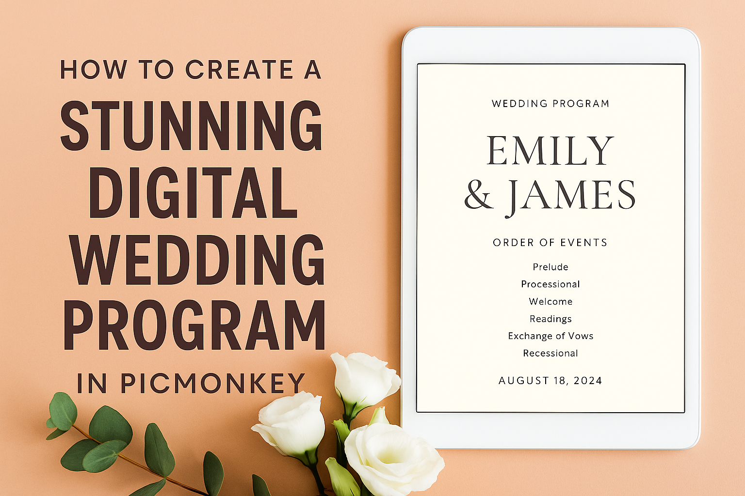 How to Create a Stunning Digital Wedding Program in PicMonkey
