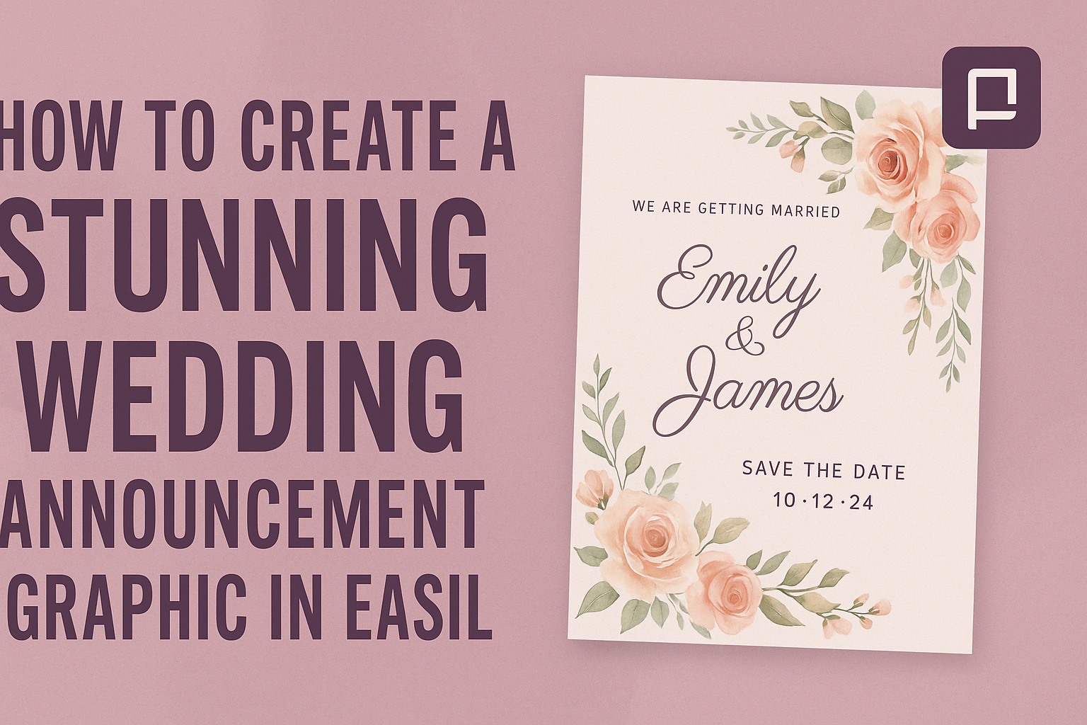How to Create a Stunning Wedding Announcement Graphic in Easil