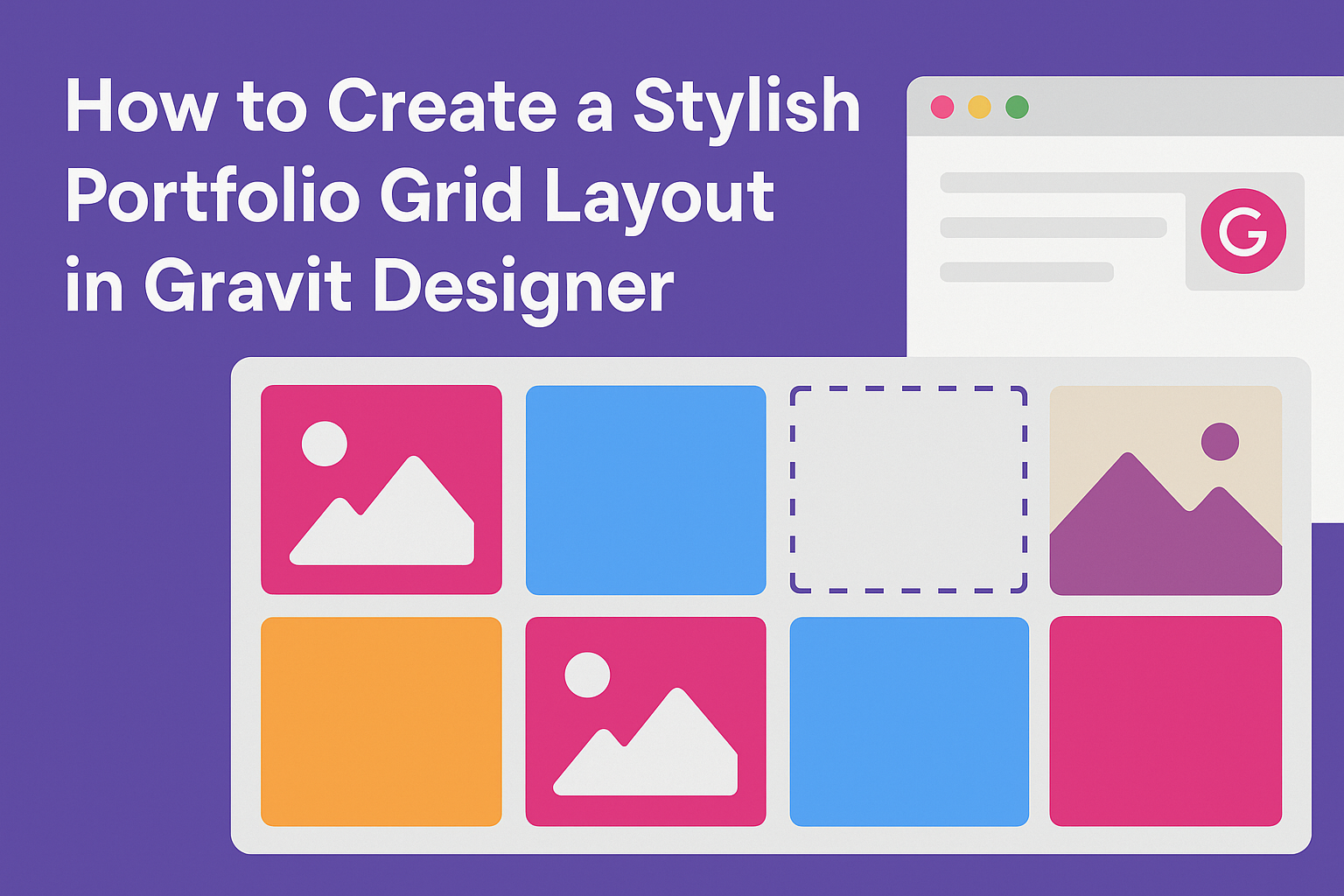 How to Create a Stylish Portfolio Grid Layout in Gravit Designer
