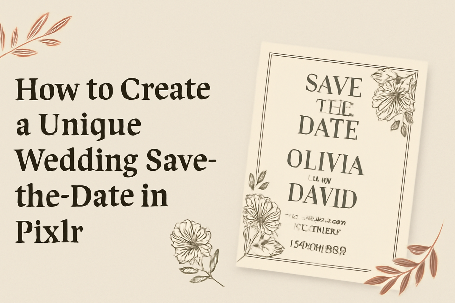 How to Create a Unique Wedding Save-the-Date in Pixlr