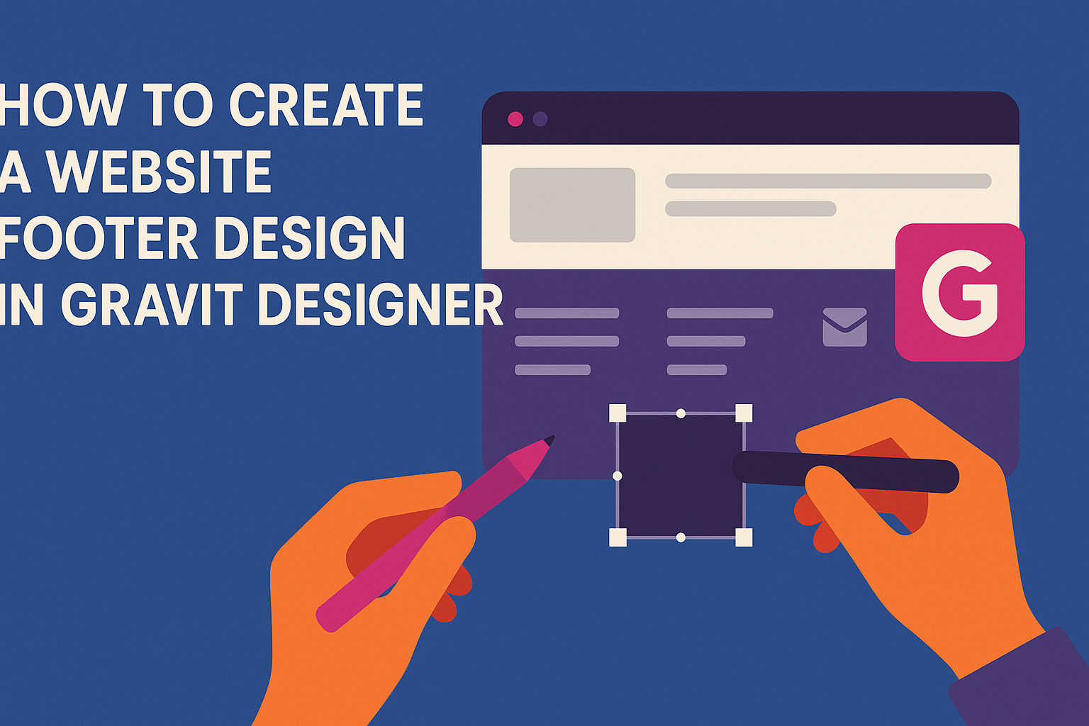 How to Create a Website Footer Design in Gravit Designer