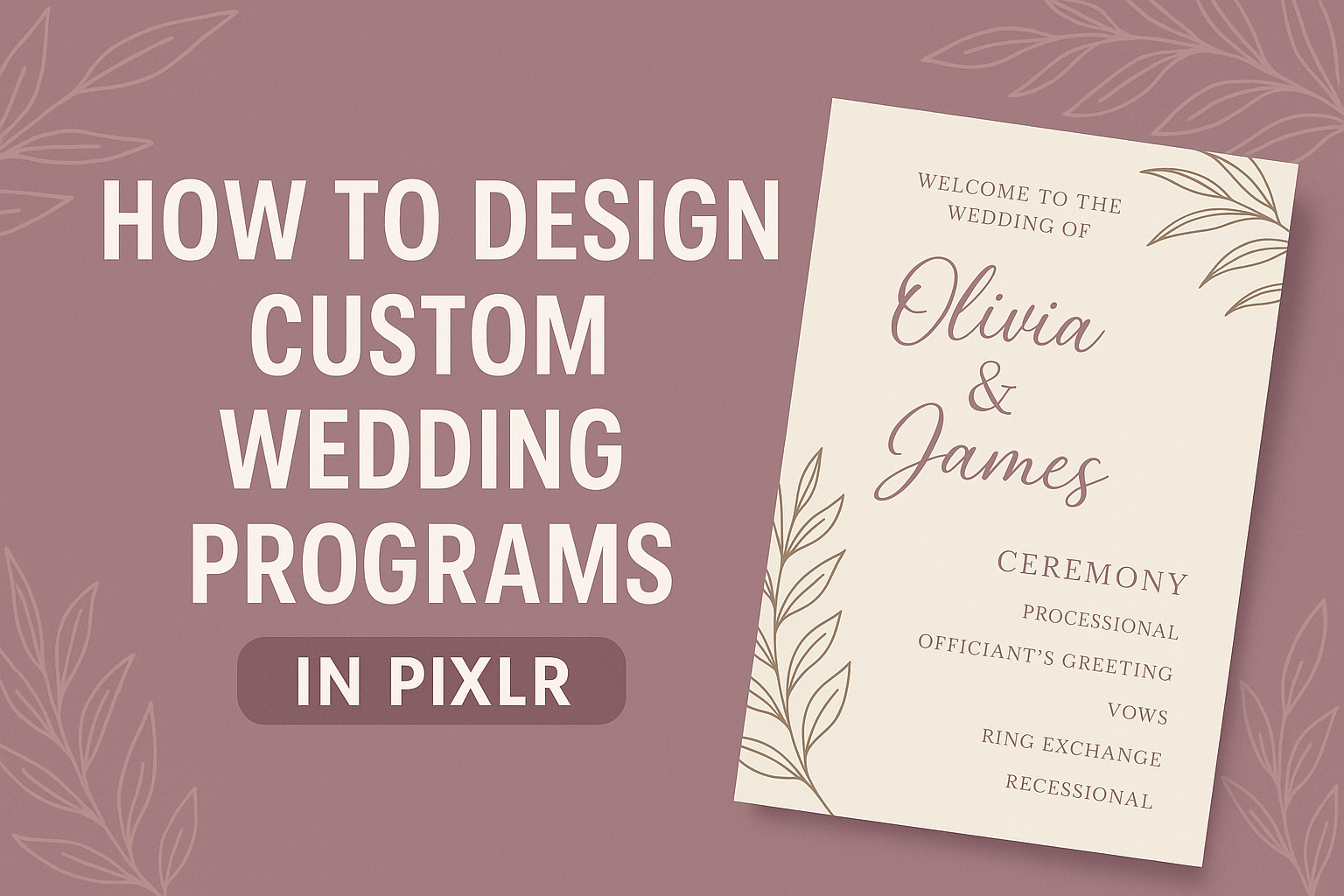 How to Design Custom Wedding Programs in Pixlr