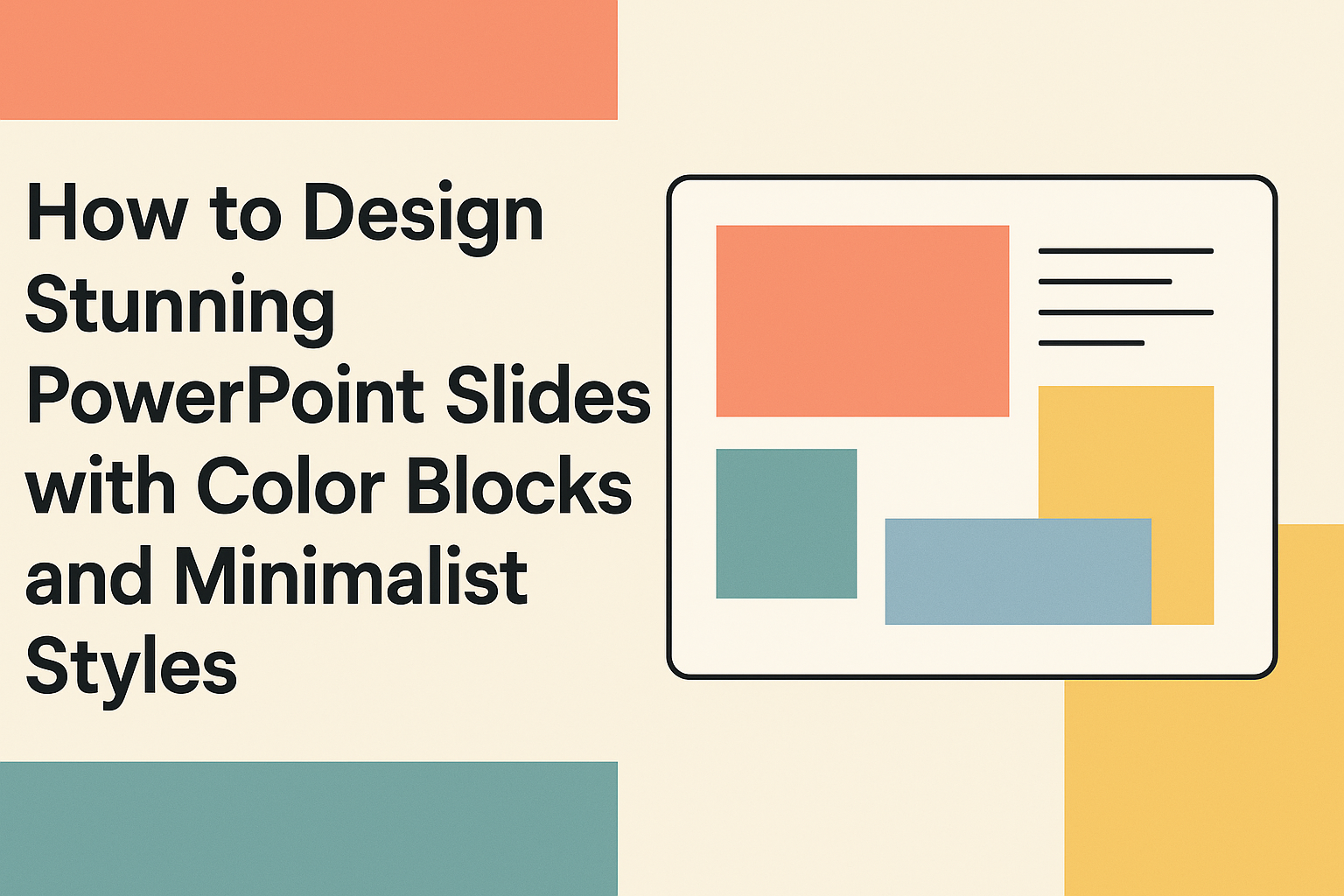 How to Design Stunning PowerPoint Slides with Color Blocks and Minimalist Styles