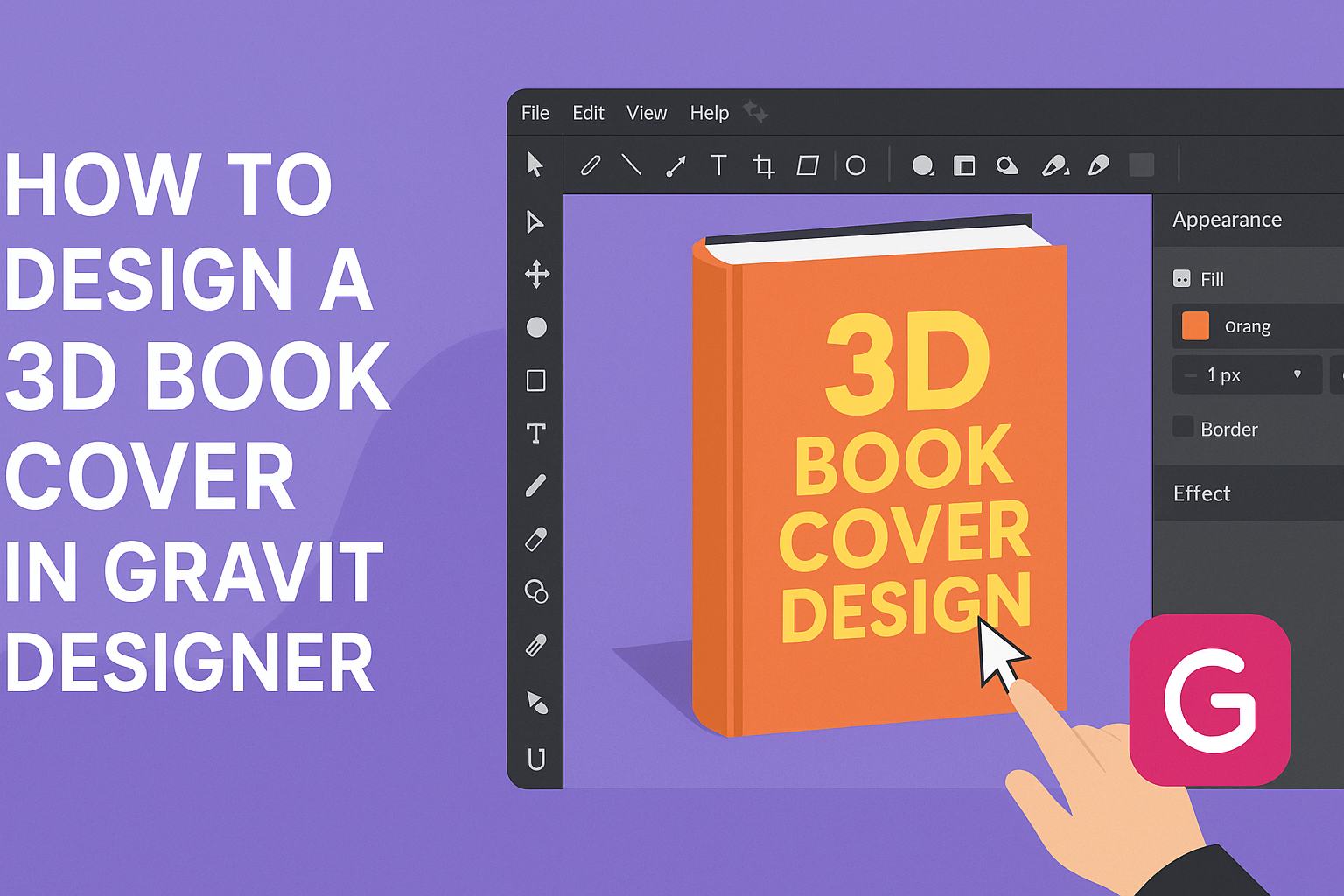 How to Design a 3D Book Cover in Gravit Designer