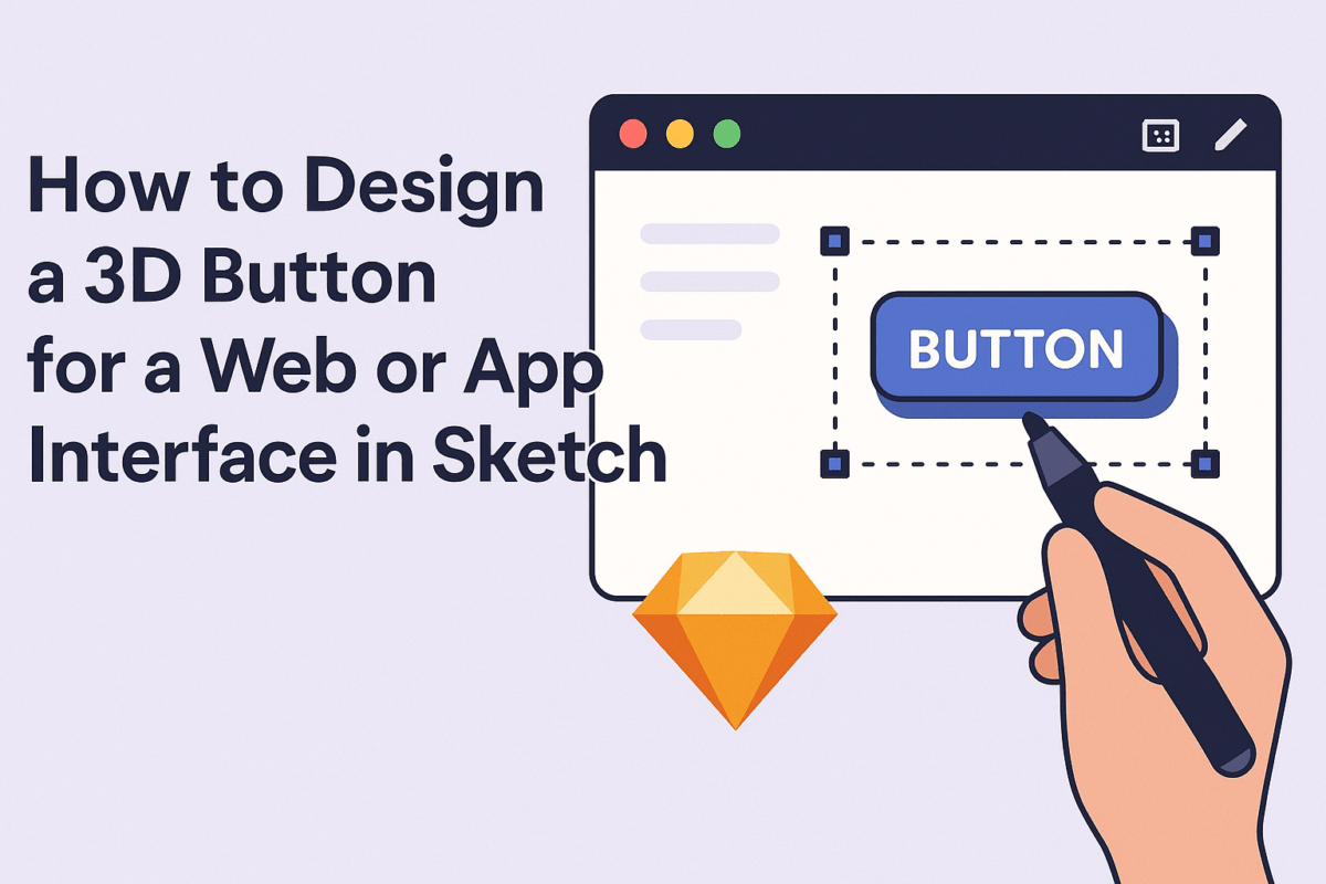 How to Design a 3D Button for a Web or App Interface in Sketch