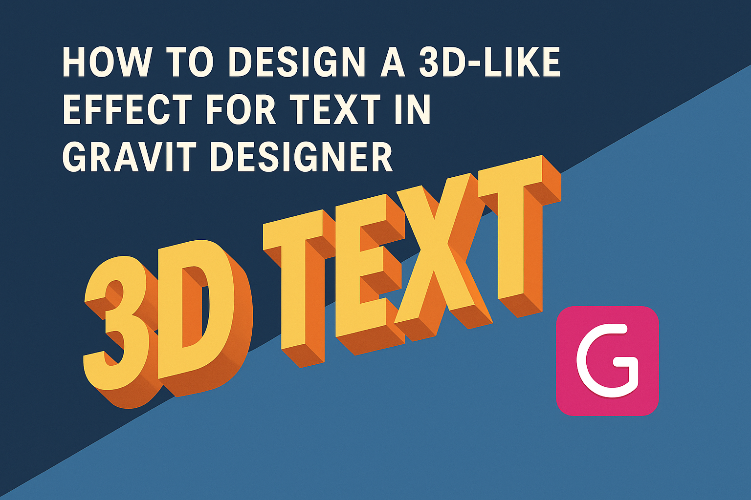 How to Design a 3D-Like Effect for Text in Gravit Designer
