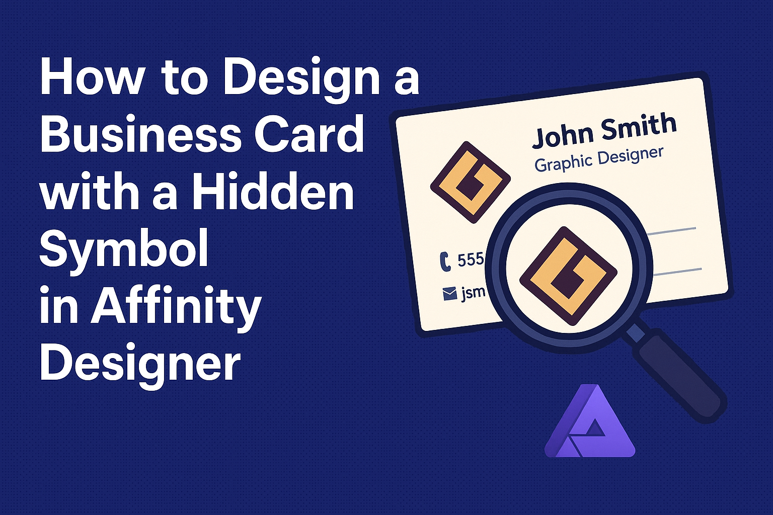 How to Design a Business Card with a Hidden Symbol in Affinity Designer