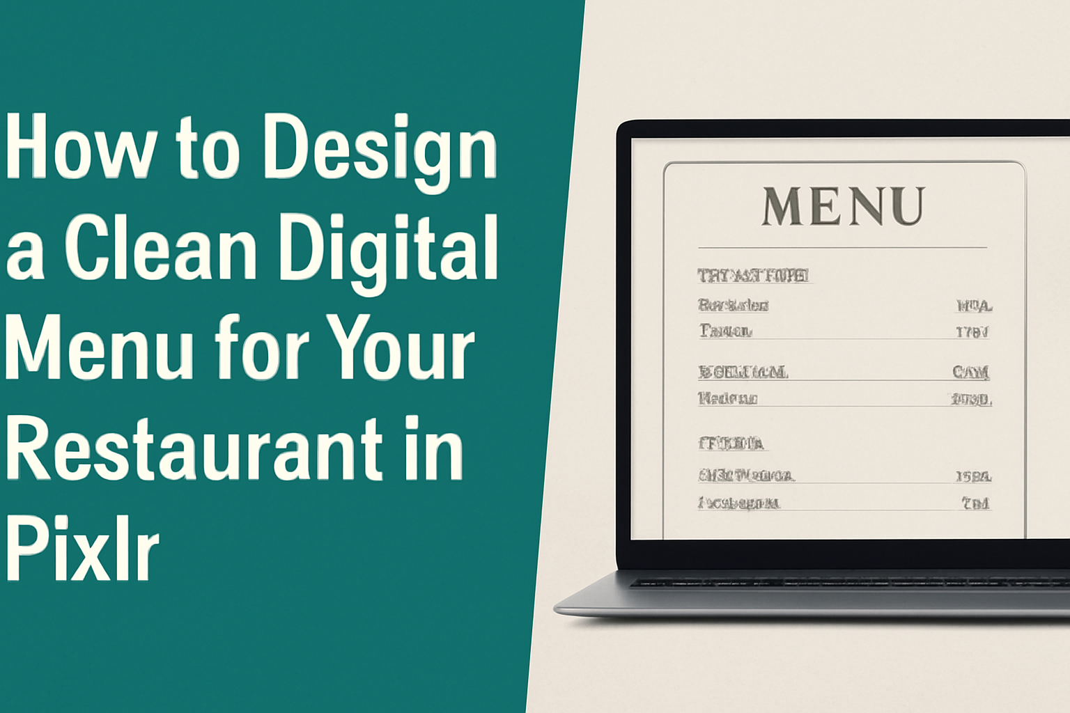 How to Design a Clean Digital Menu for Your Restaurant in Pixlr