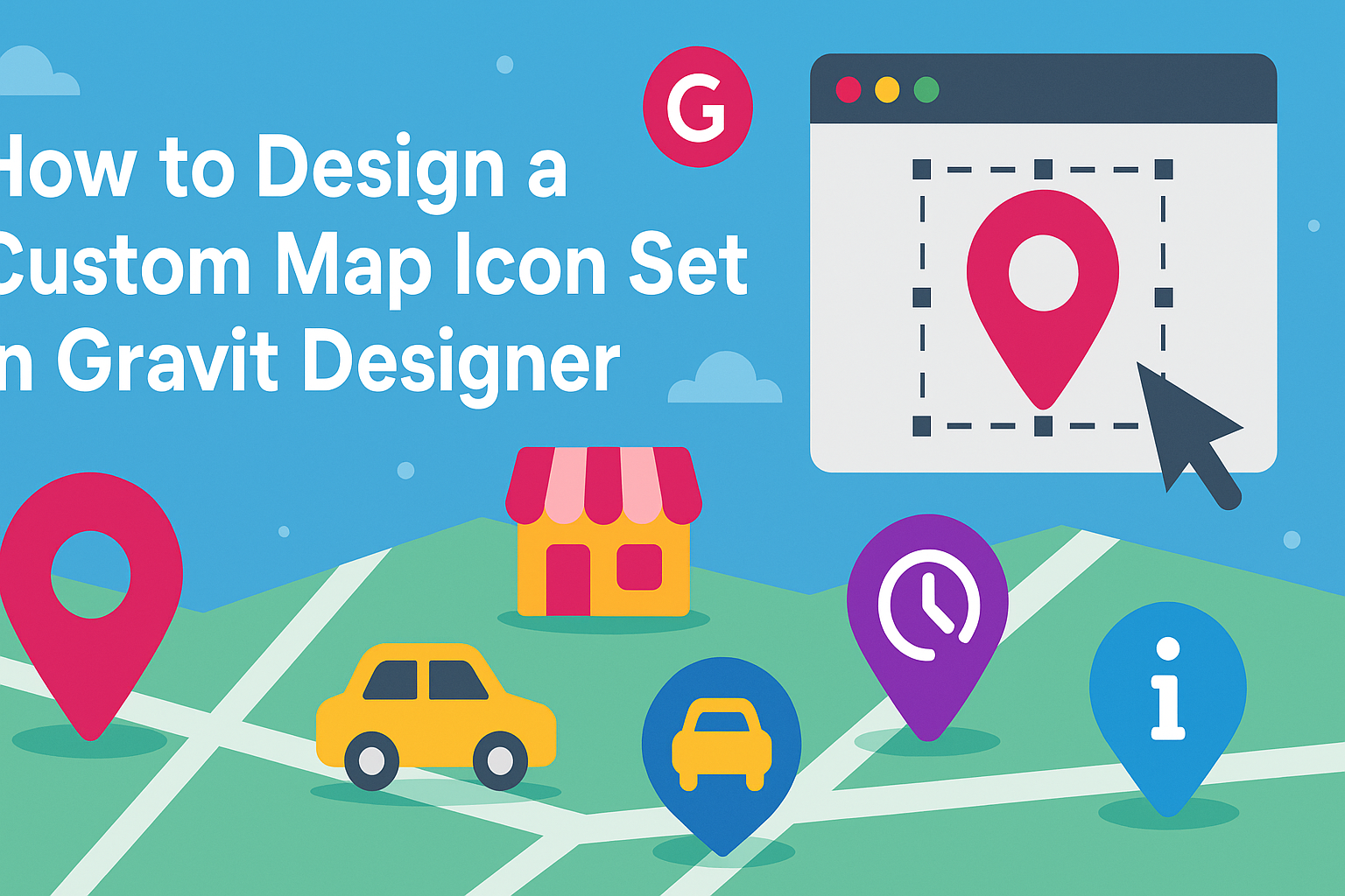 How to Design a Custom Map Icon Set in Gravit Designer
