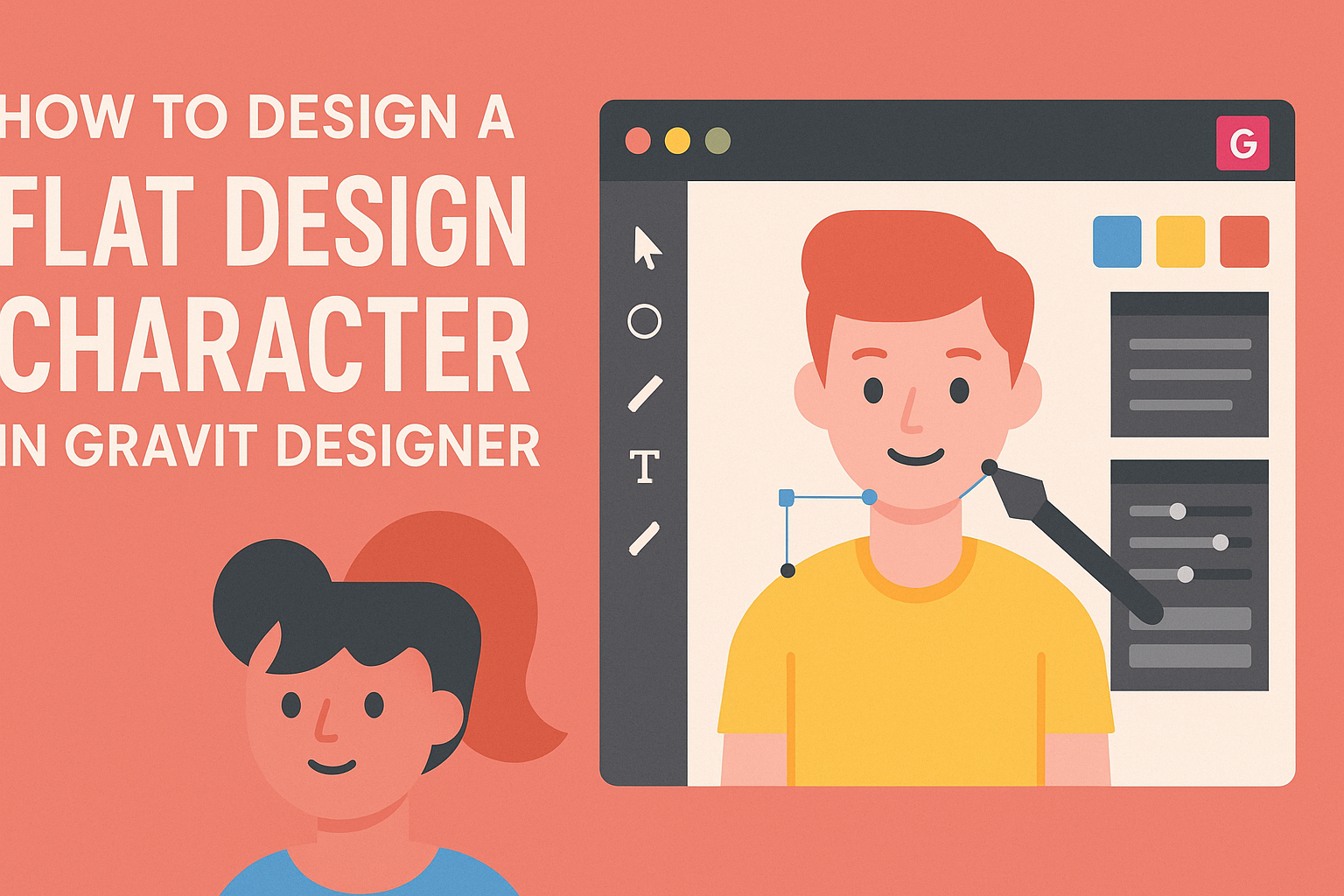How to Design a Flat Design Character in Gravit Designer