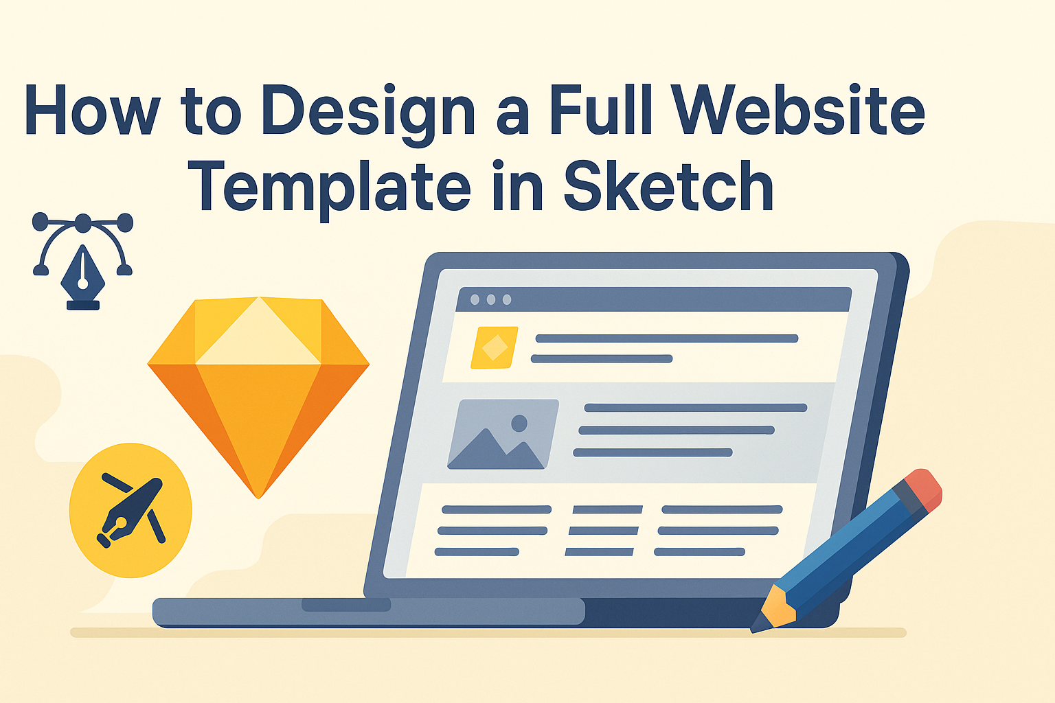 How to Design a Full Website Template in Sketch