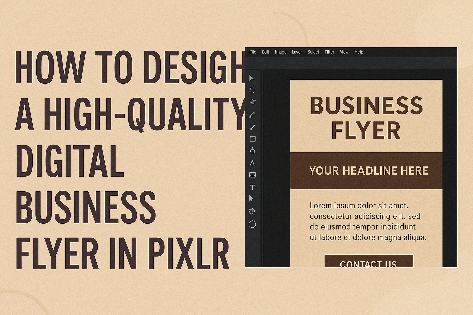 How to Design a High-Quality Digital Business Flyer in Pixlr