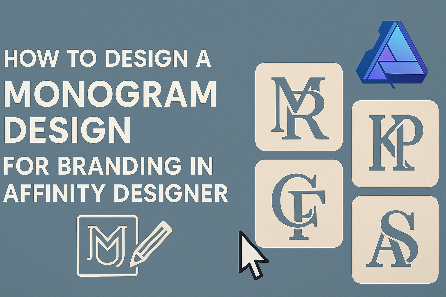 How to Design a Monogram Design for Branding in Affinity Designer