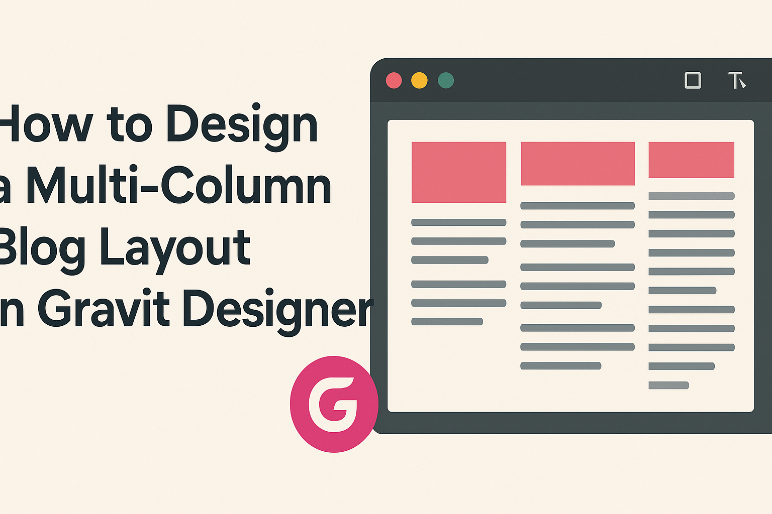 How to Design a Multi-Column Blog Layout in Gravit Designer
