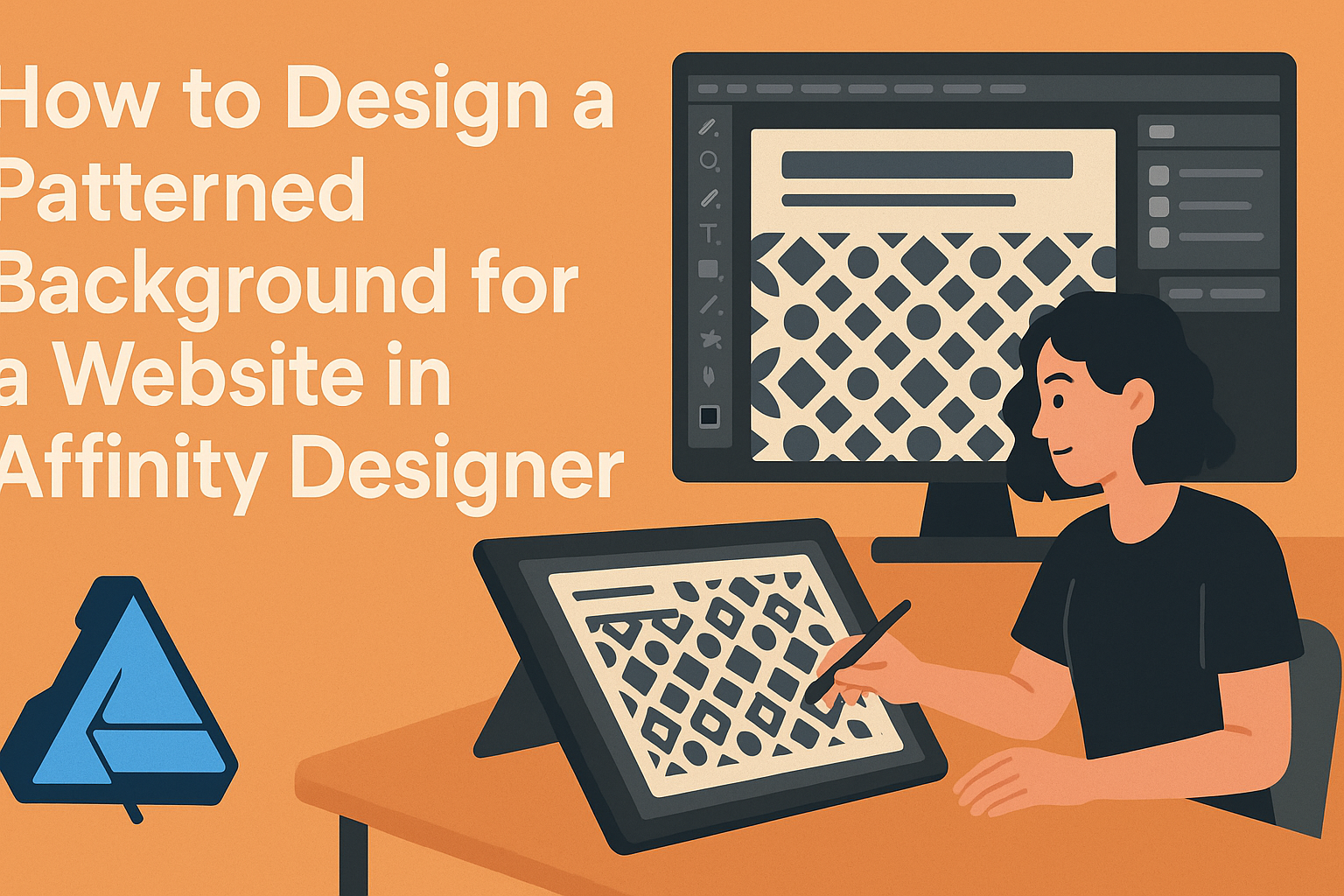 How to Design a Patterned Background for a Website in Affinity Designer